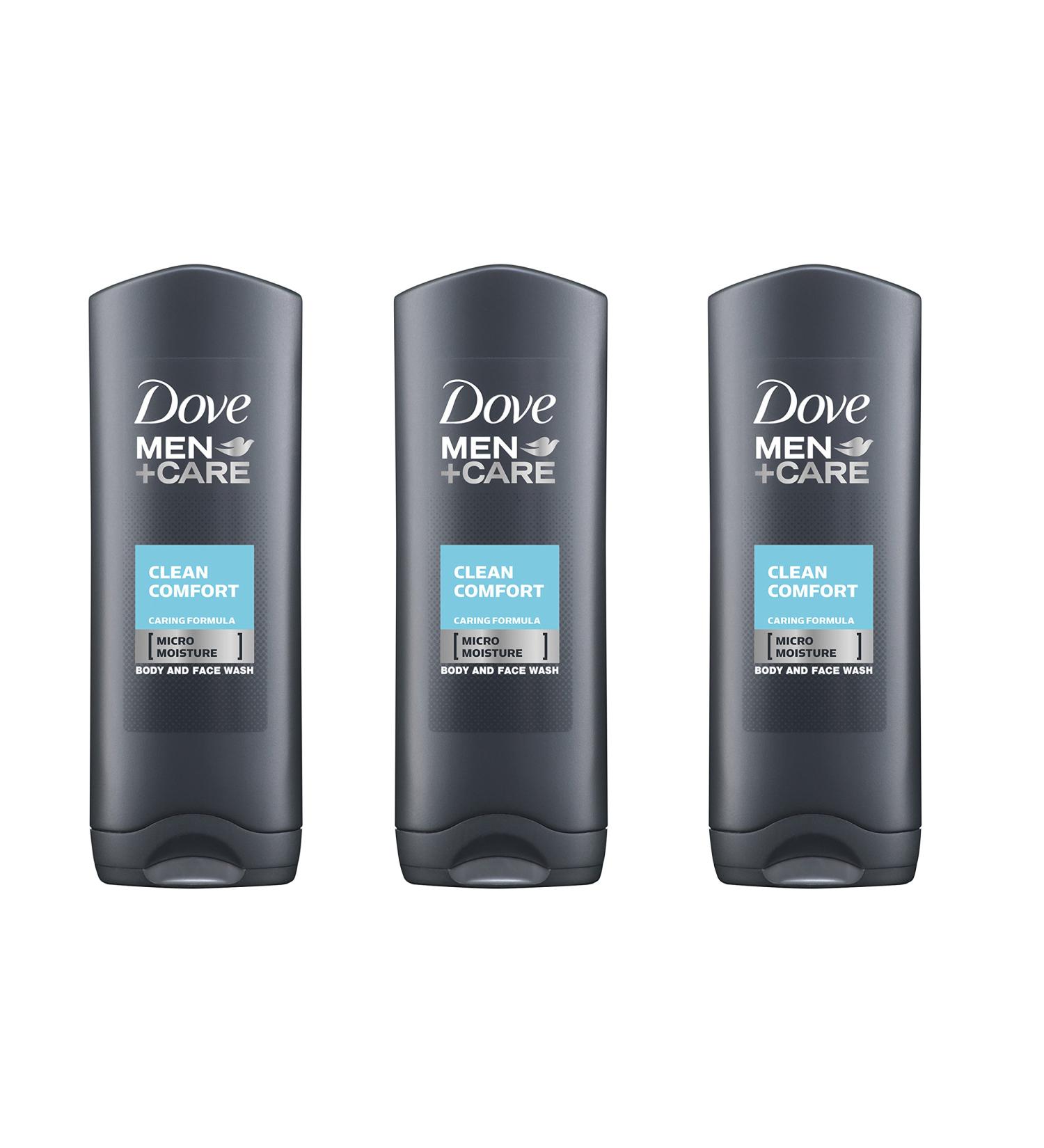 Dove Dove Men Care Clean Comfort Body & Face Wash 400ml x 3