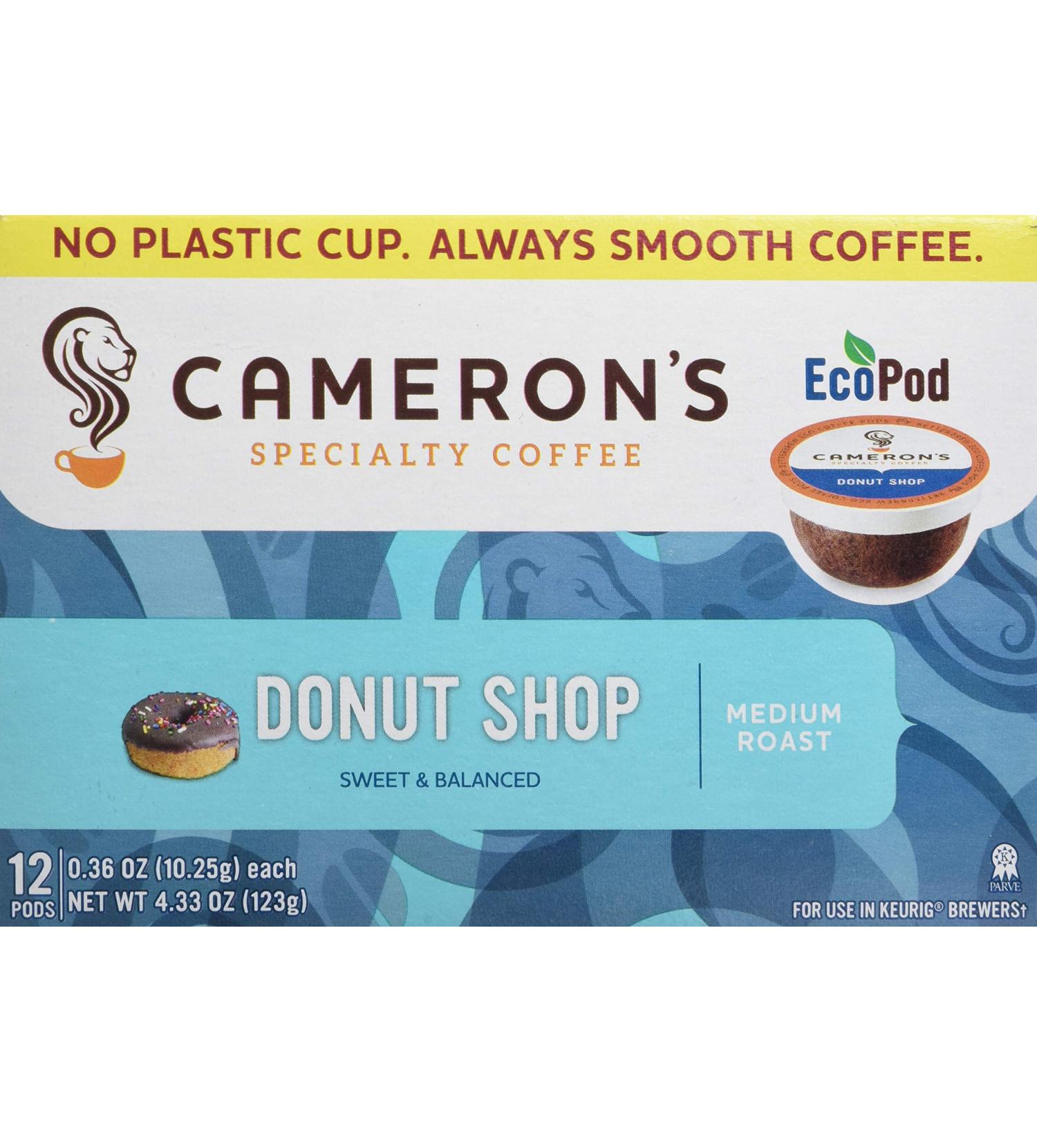 Cameron's Donut Shop Blend 12 Count Single Serve Coffee (Packaging May Vary) - Buy Online on GoSupps.com