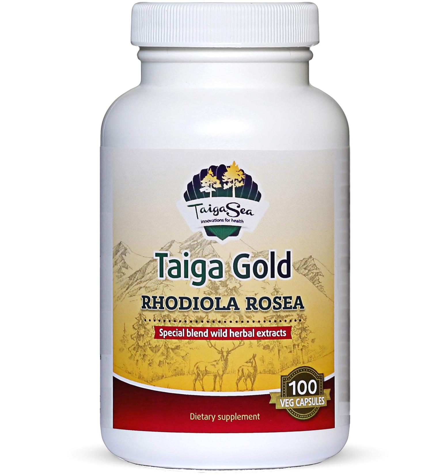 Wild Rhodiola Rosea Extract - Siberian Herbal Capsules for Natural Stress Relief Focus Mood Boost Energy & Endurance - Buy Online on GoSupps.com