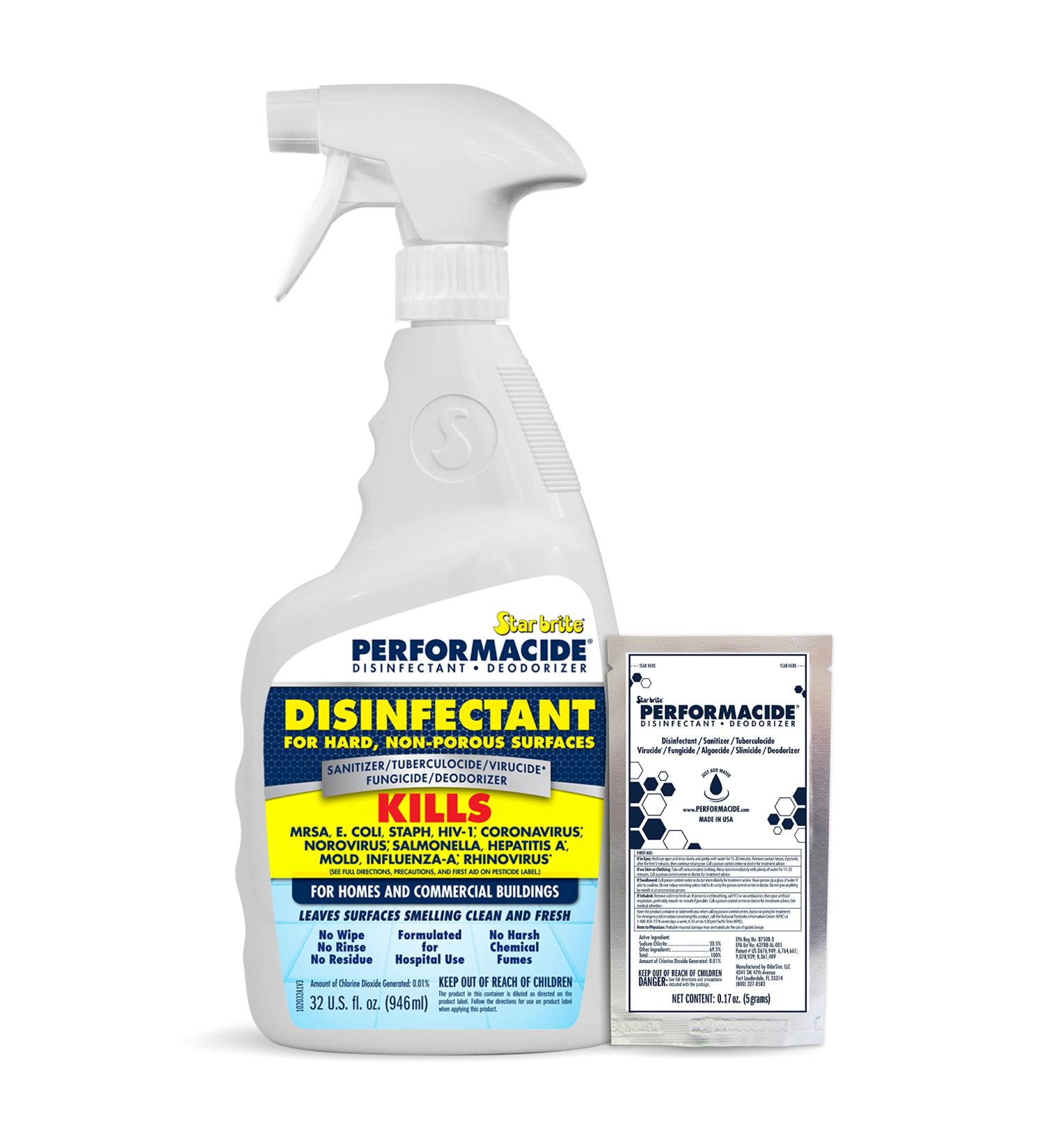 Performacide Disinfectant 32oz Kit - Kills COVID-19 in 30 Sec - No Rinse, No Wipe - Just Add Water - Buy Online on GoSupps.com