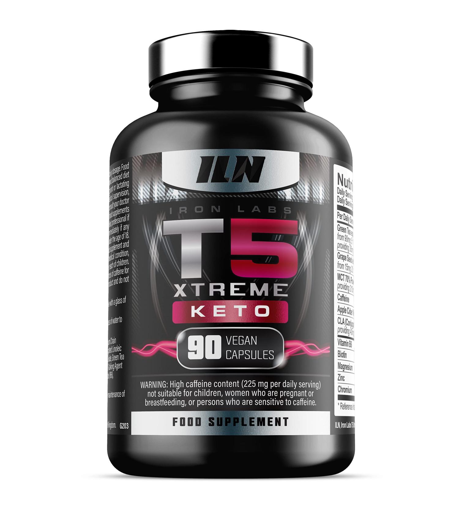 Iron Labs T5 Xtreme Keto Edition - High Potency Keto Booster (90 Capsules) - For Men & Women - Keto Supplement - Buy Online on GoSupps.com