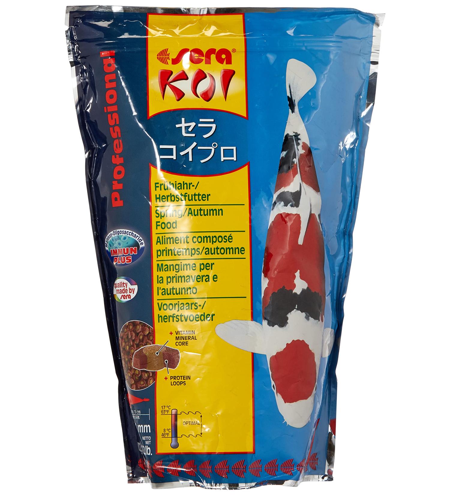 Sera Koi Professional Spring/Autumn Fish Feed 1000g | Easily Digestible Immune Support & Illness Prevention | Optimal Winter Preparation for Pond Fish - Buy Online on GoSupps.com