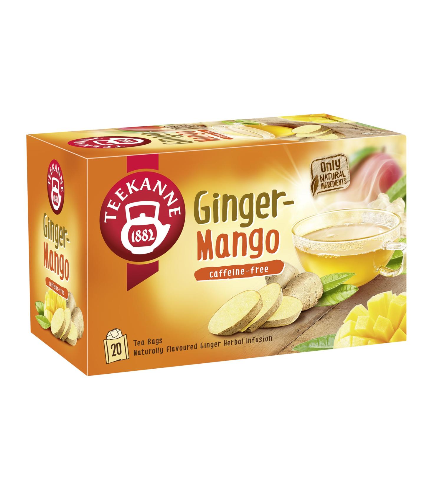 Teekanne World of Ginger and Mango Herbal Infusion Tea with Fennel Rooibos and Black Pepper 20 Teabags - Buy Online on GoSupps.com