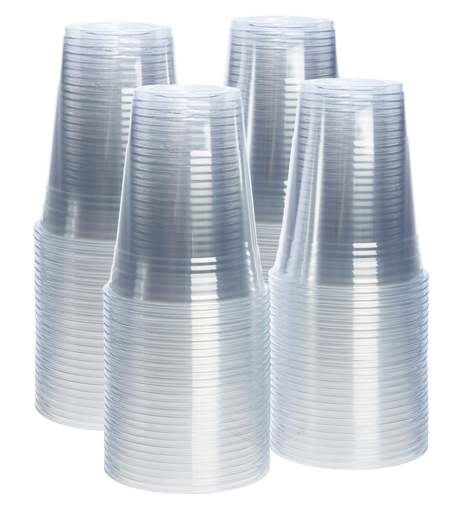 100 Pack 16 oz. Clear PET Plastic Cups - Bulk Party Supplies - Buy Online on GoSupps.com