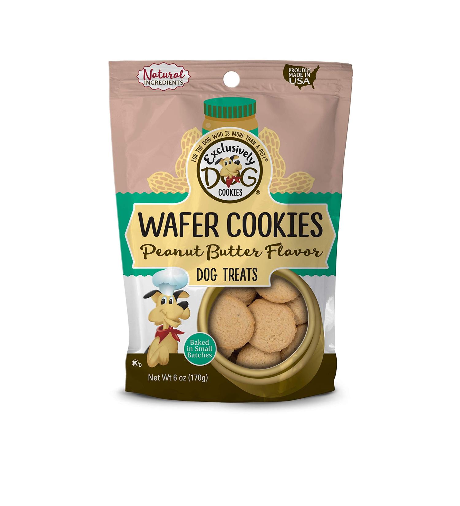 Exclusively Pet Wafer Cookies - Peanut Butter Flavor 6 oz | Delicious Dog Treats - Buy Online on GoSupps.com