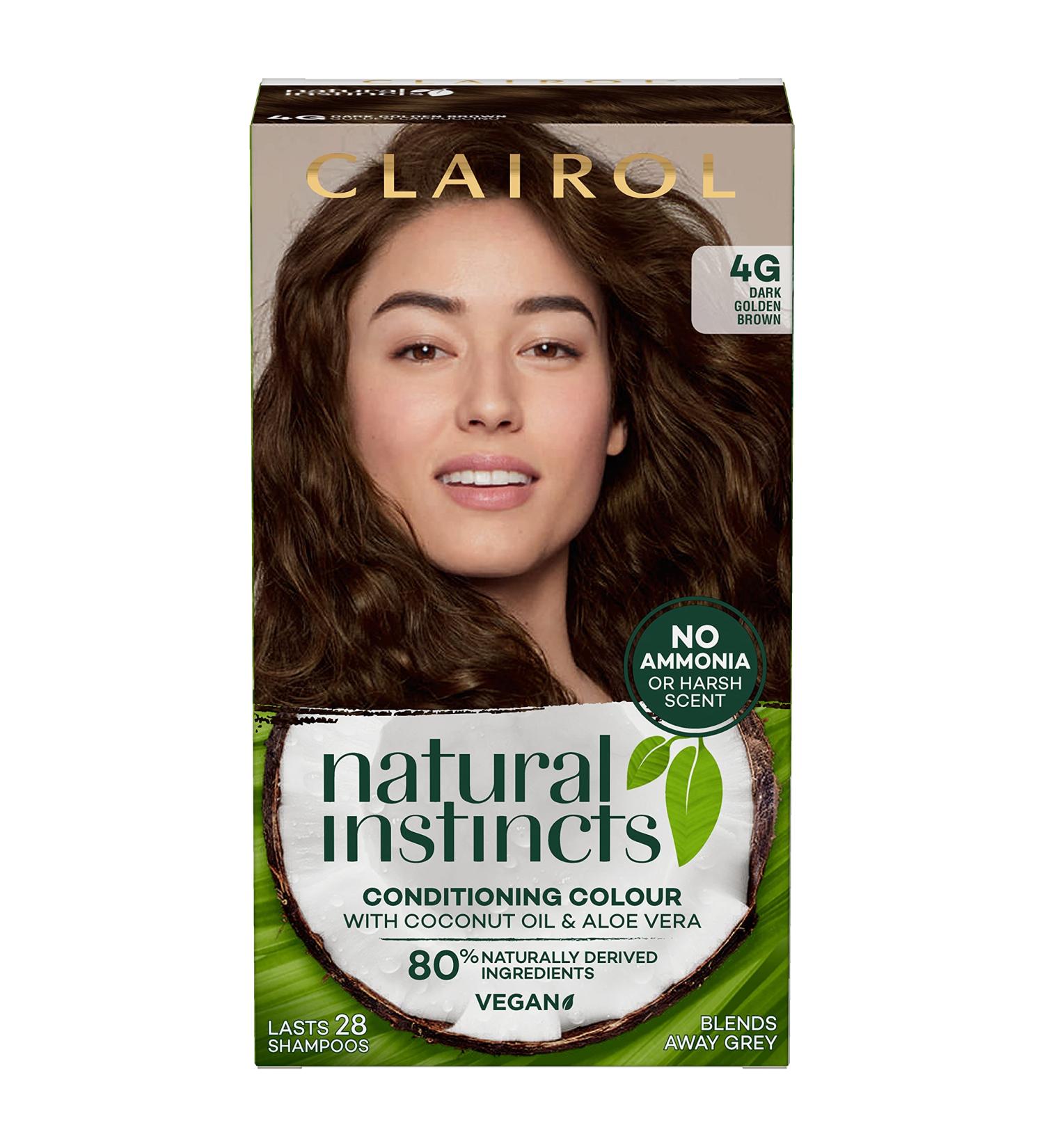 Clairol Natural Instincts Semi-Permanent No Ammonia Hair Dye 4G Dark Golden Brown 4G Dark Golden Brown 1 count (Pack of 1) - Buy Online on GoSupps.com