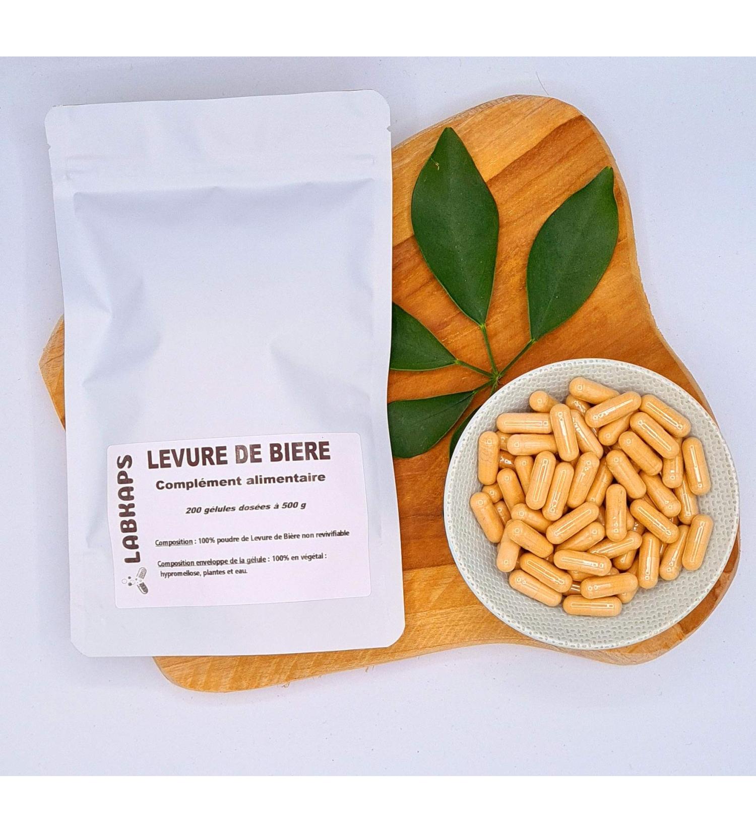 LABKAPS Brewer's Yeast 200 capsules 500mg each 100% vegetable capsule shell - food supplement