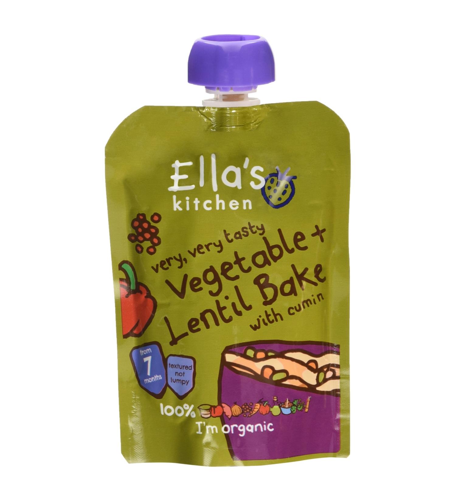 Ella's Kitchen Organic Vegetable Bake with Lentils 130g - Delicious Baby Food - Buy Online on GoSupps.com