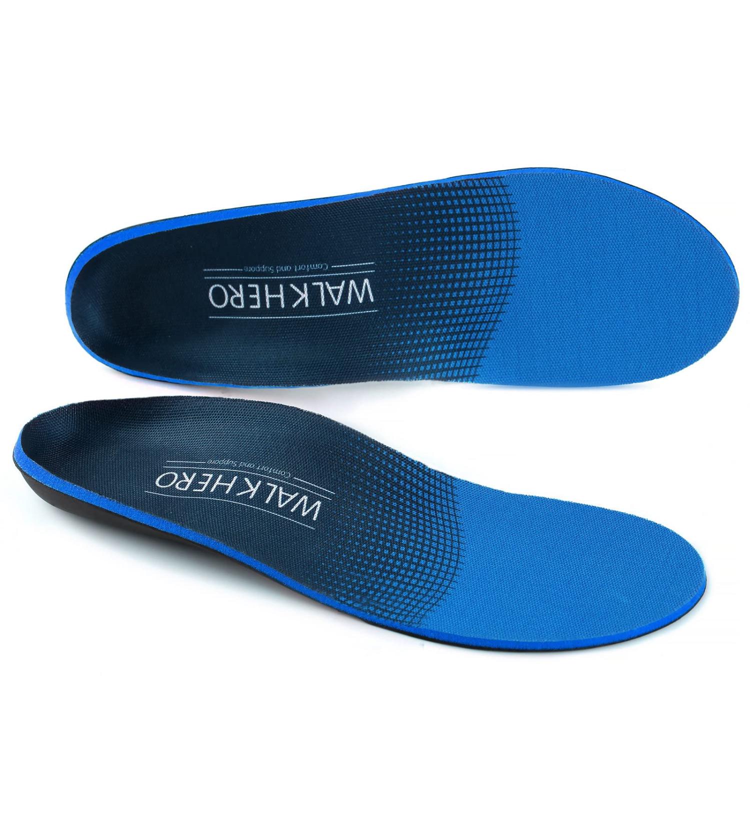 Plantar Fasciitis Insoles - Arch Supports for Flat Feet & High Arch Pain Relief | Blue, Men's 6-6.5/Women's 8-8.5 - Buy Online on GoSupps.com