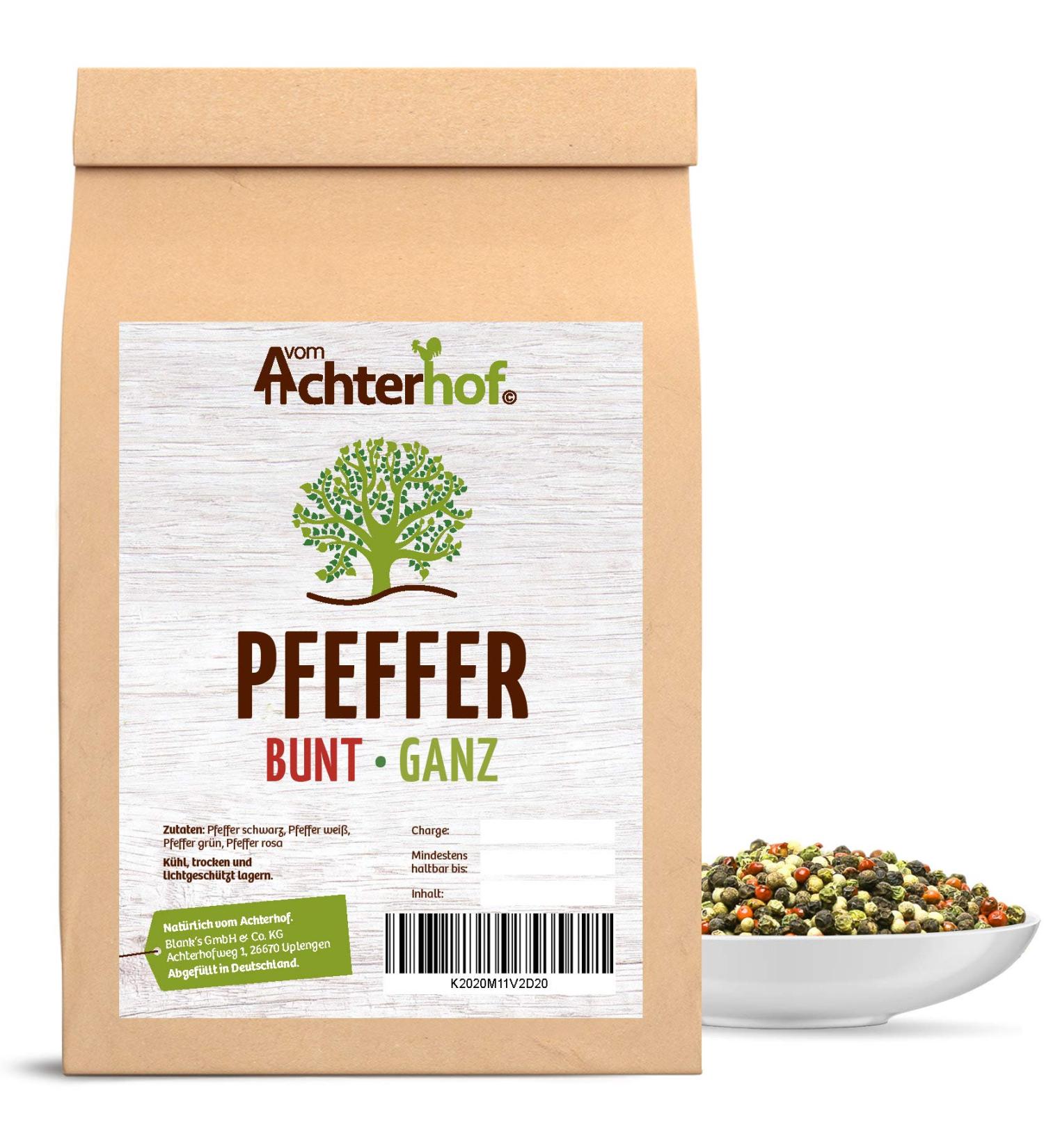 Buy Achterhof Colorful Whole Peppercorns (250g) - Perfect for Pepper Mills - International Shipping Available - Buy Online on GoSupps.com