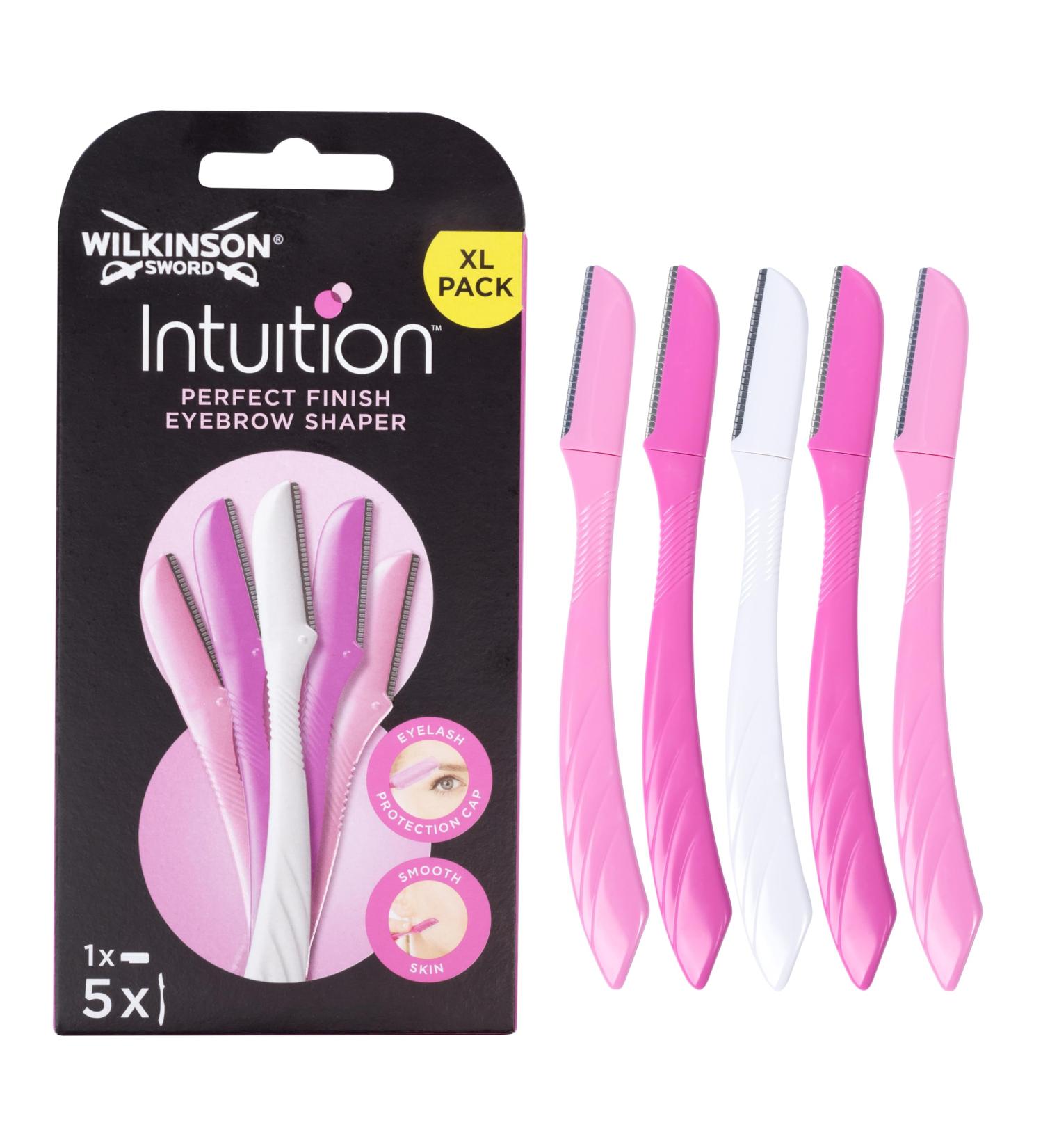 Wilkinson Sword Intuition Eyebrow Former - Facial Hair Trimmer & Dermaplaning Tool | 5 Disposable Razors Pack | Shop Internationally - Buy Online on GoSupps.com