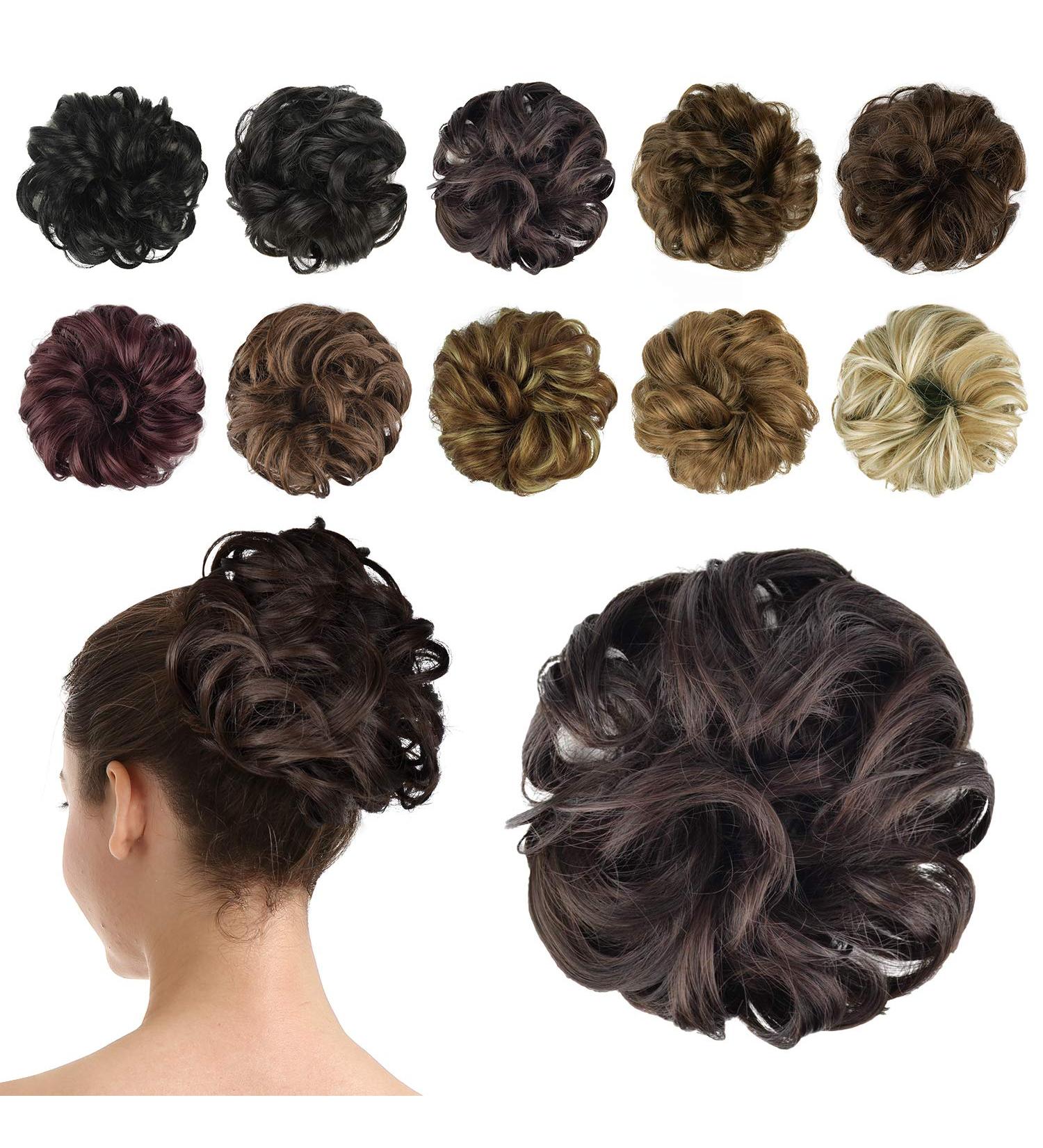 BARSDAR HairDIC Dott HairGumi Stockings & Hair Pick - Darkest Brown & Dark Auburn Mixed Hair Extensions for Women | 40g M2/33 - Buy Online on GoSupps.com