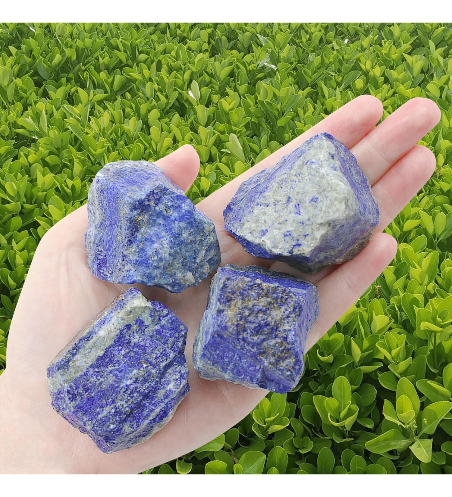 Xiannvxi 2 Blue Sodalite Gemstones Healing Crystals Set | 100% Natural Water Stones for Enhanced Wellness - 4pcs C-Blue Sodalite (0.55lb) - Buy Online on GoSupps.com