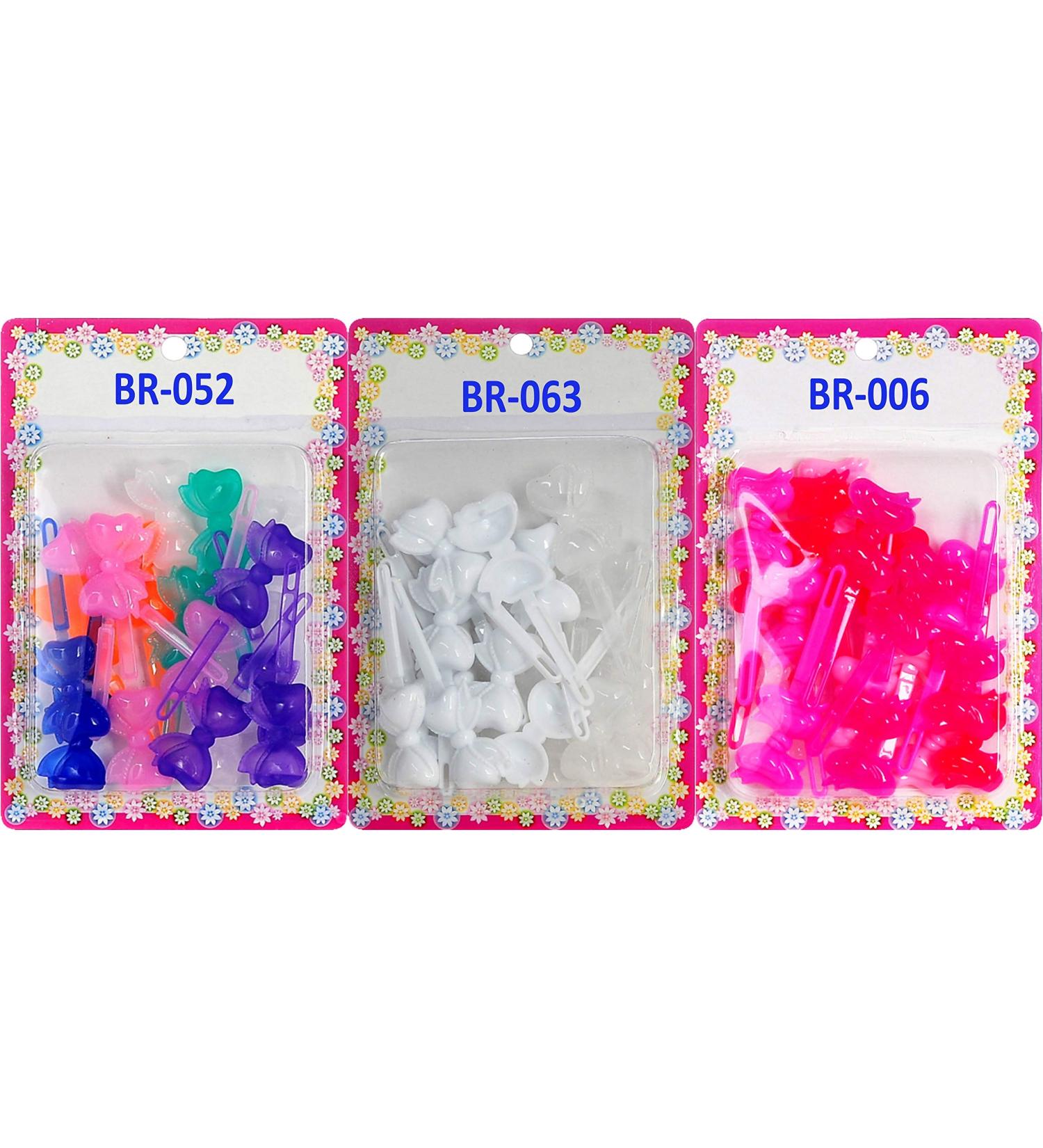 Tara Girls Self Hinge Plastic Bow Hair Barrettes Combo Pack - Set of 3 - Buy Online on GoSupps.com