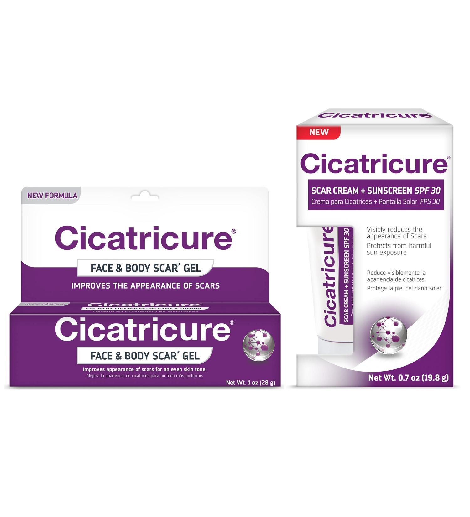 Cicatricure Scar Gel & Cream Bundle - Ultimate Scar Treatment Combo - Buy Online on GoSupps.com