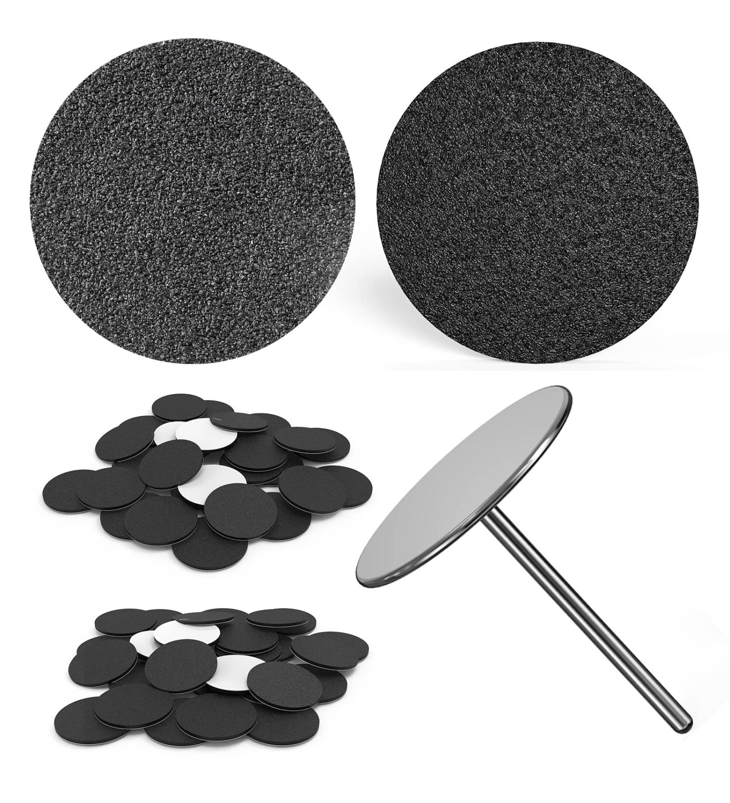 100-Pack Sandpaper Discs for Nail Drill - 2.5mm Metal Pedicure Sanding Disc Bit - Replacement Pads for Electric Foot Files (80 Grit & 150 Grit) - 50 of Each - Buy Online on GoSupps.com