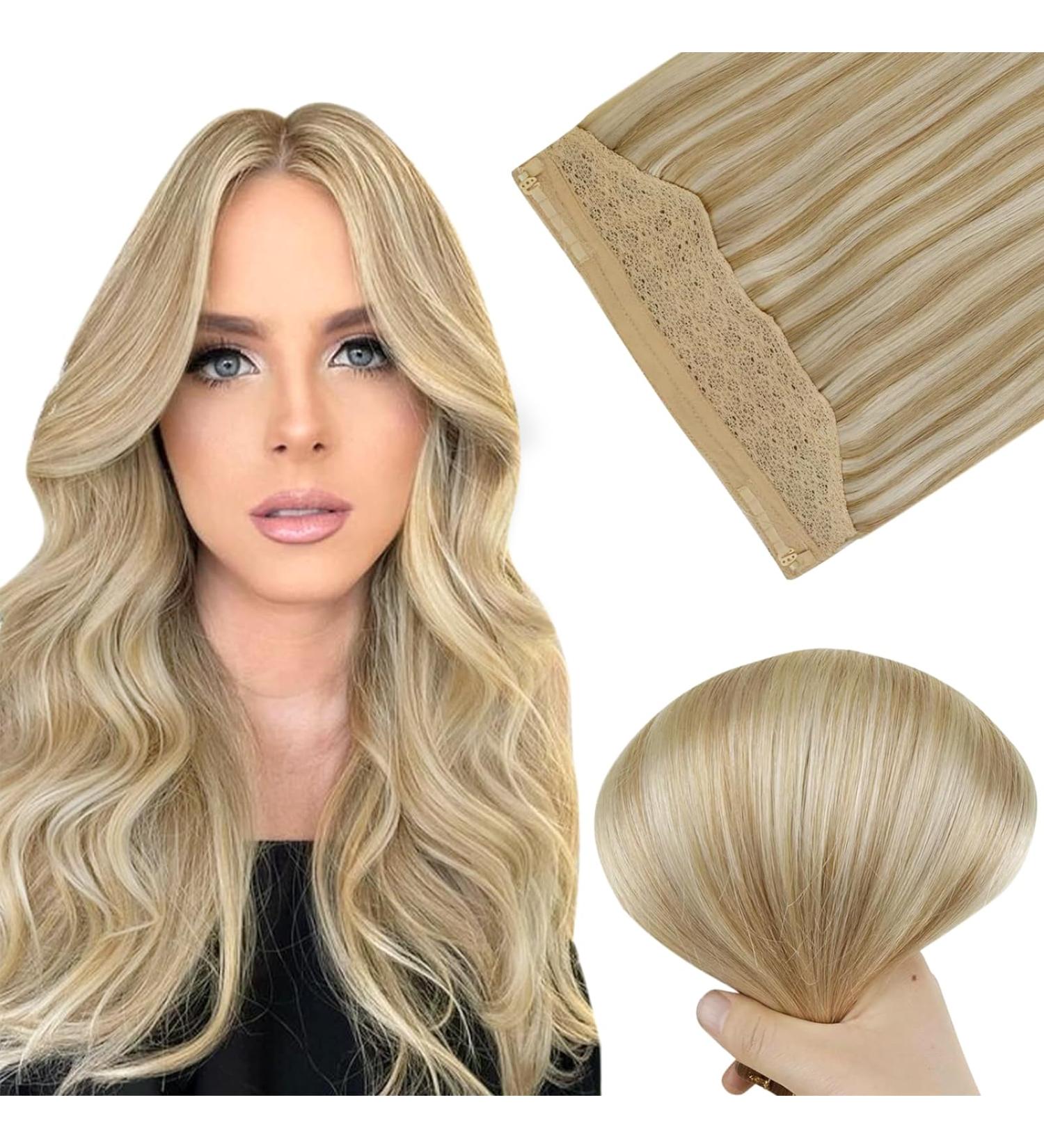 Easyouth Blonde Human Hair Invisible Fish Line Hair Extensions 12 Inch 70g #27P613 - Buy Online on GoSupps.com