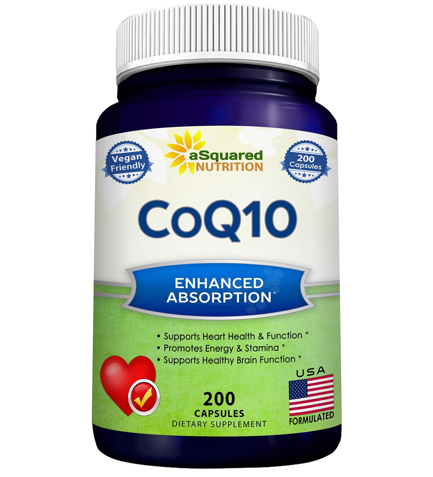 400mg Max Strength CoQ10 - High Absorption Vegan Powder - 200 Capsules | Coenzyme Q10 Supplement for Healthy Blood Pressure - Antioxidant Coq 10 Enzyme Vitamin Tablets - Buy Online on GoSupps.com
