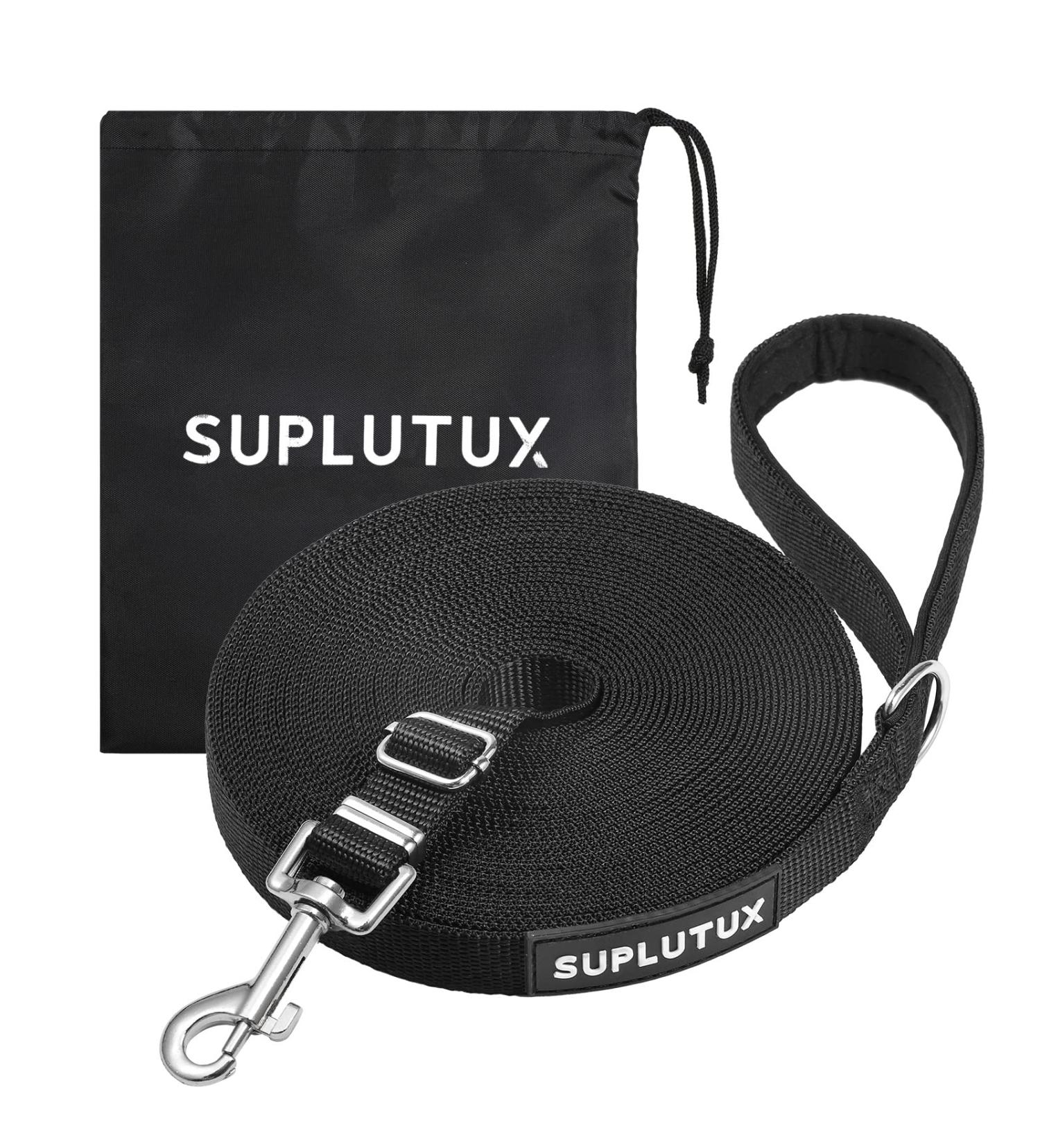 Suplutux 15m Dog Leash - Durable Training Line with D-Carabiner & Cushion Handle | Ideal for Large & Small Dogs | Includes Storage Bags - Buy Online on GoSupps.com