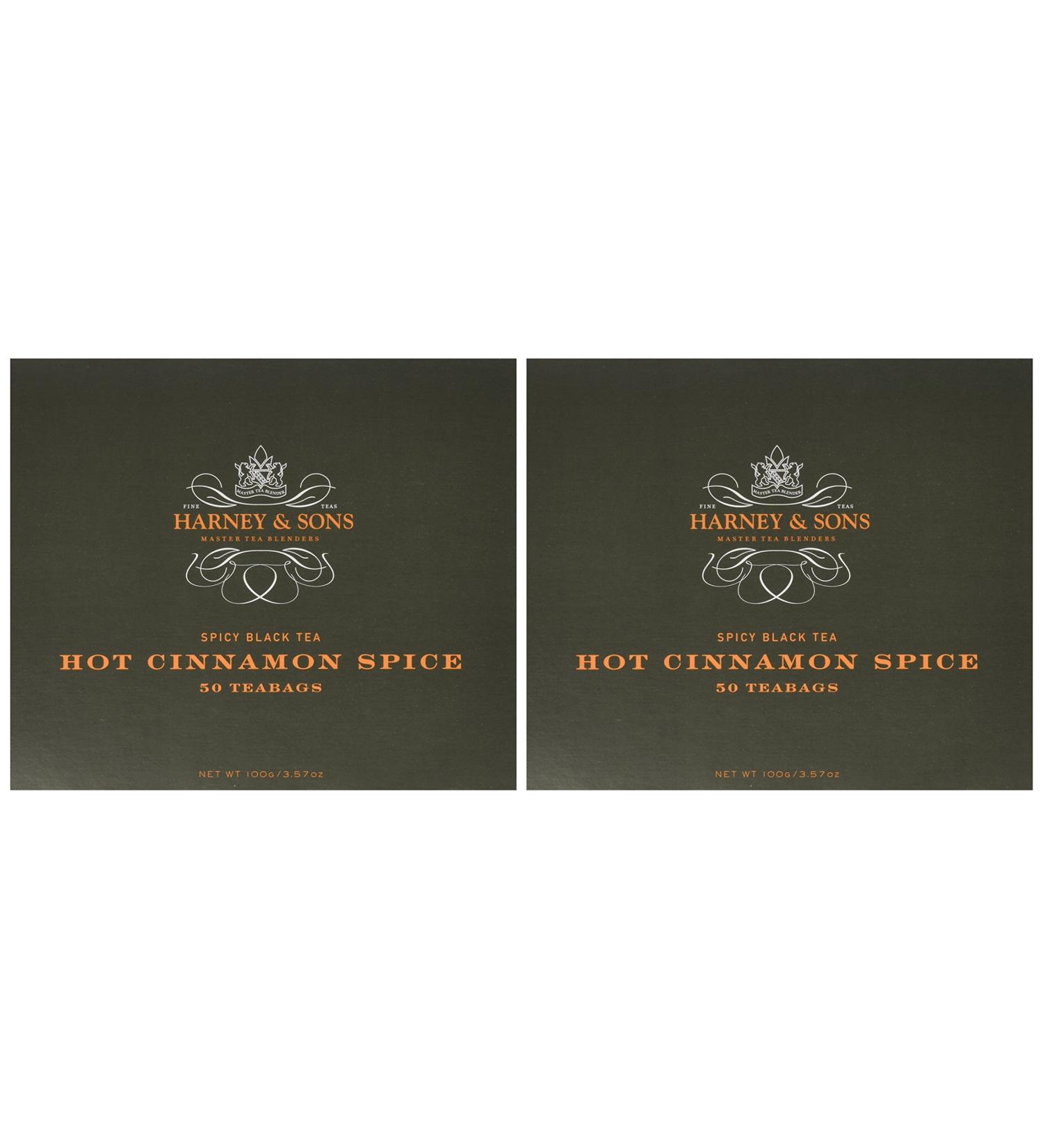 Harney & Sons Spicy Black Tea Hot Cinnamon Spice 50 Tea Bags 3.17 oz (90 g)