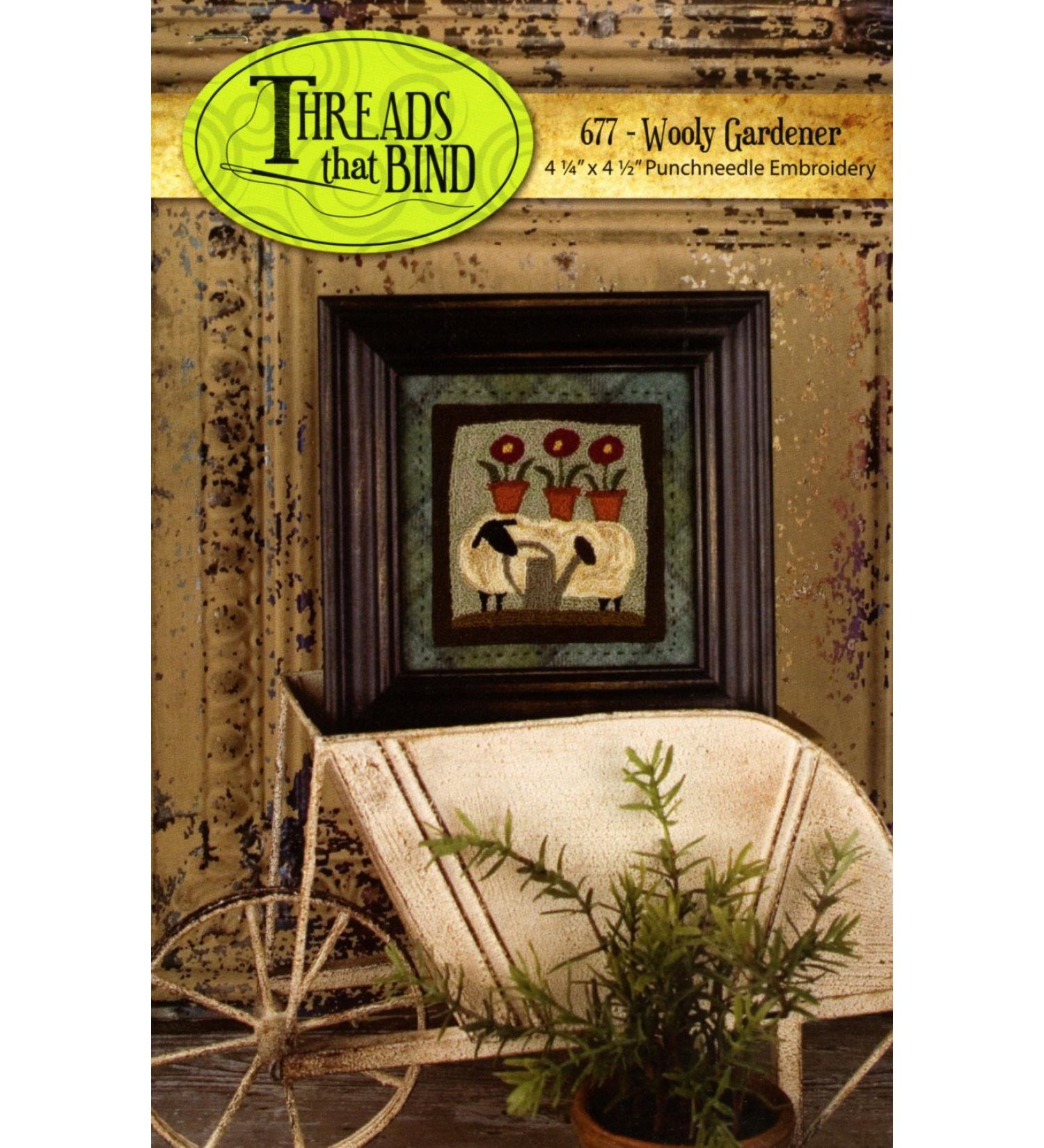 Wooly Gardener 677 Punch Needle Pattern Threads That Bind Sheep Punchneedle