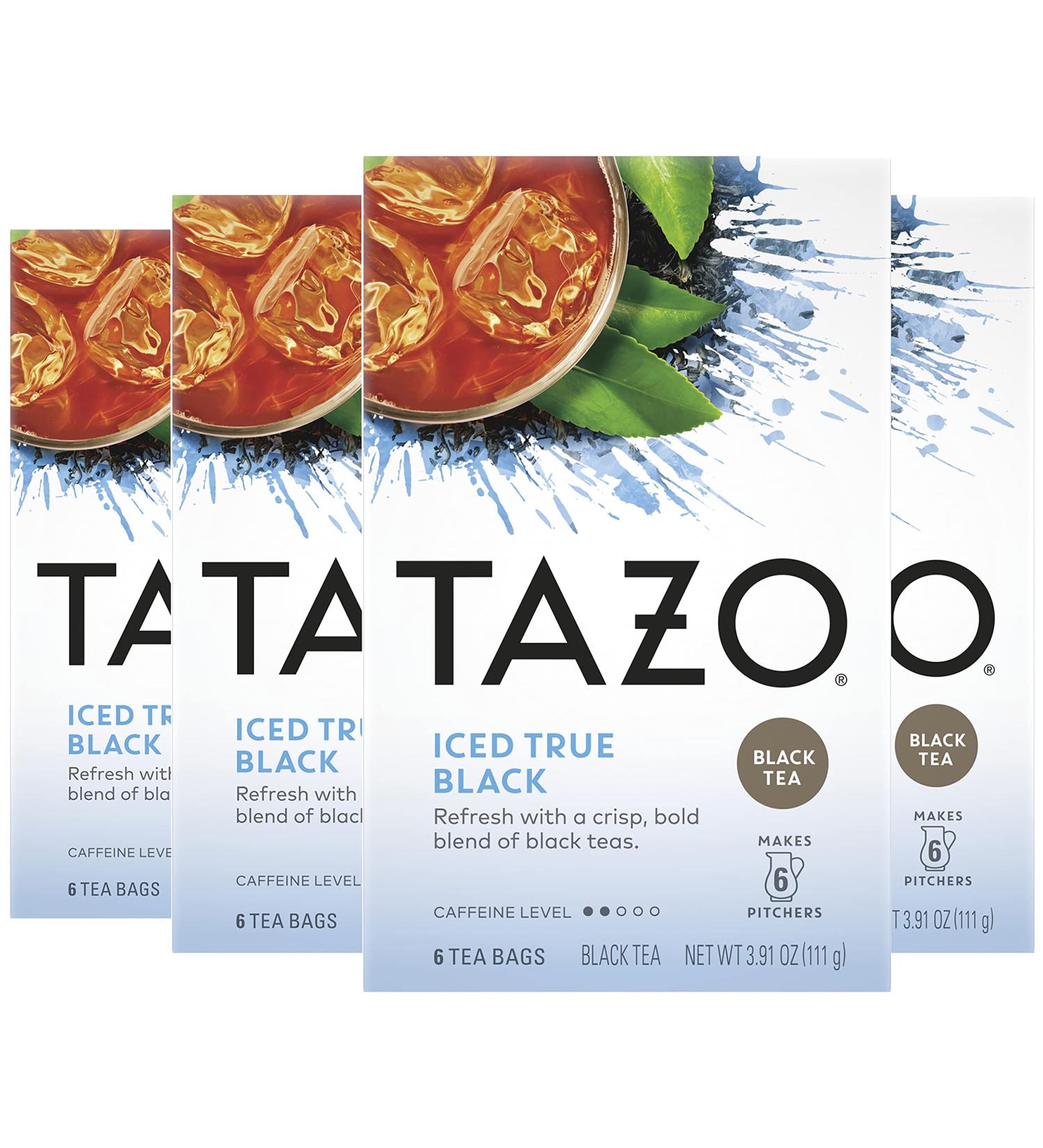 Tazo Iced True Black Tea Bags, 6 Count (Pack of 4) - Packaging May Vary - Buy Online on GoSupps.com