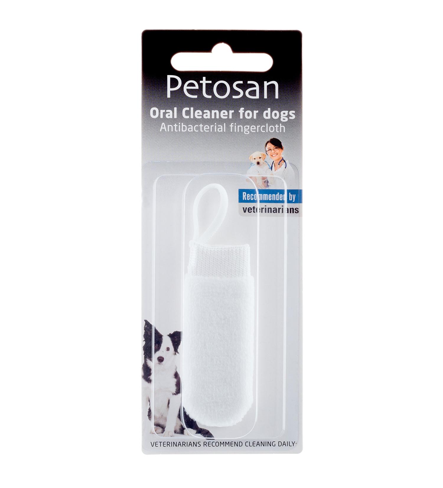 Petosan Oral Cleaner Fingerbrush Microfiber Cloth for Dogs - Pet Dental Care 1 count (Pack of 1) - Buy Online on GoSupps.com