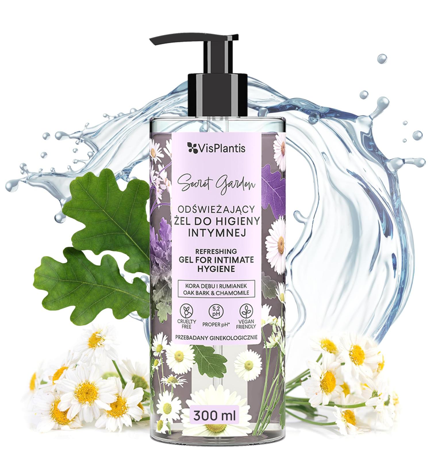 Vis Plantis Intimate Care Gel for Women pH-Neutral Wash Lotion with Oak Bark & Chamomile for Irritation Relief 300ml - Buy Online on GoSupps.com