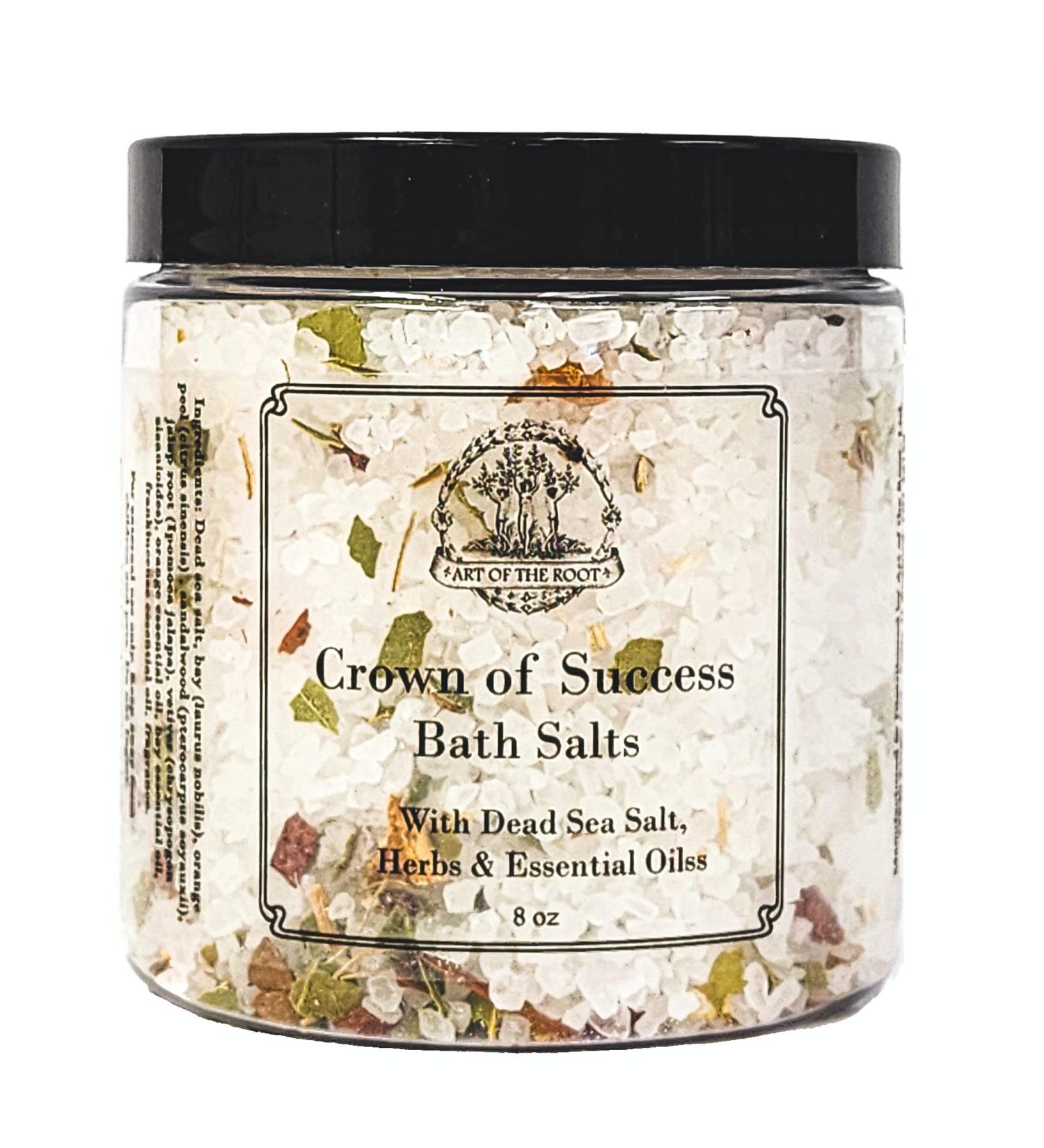 Crown of Success Bath Salts 8 oz | Handmade with Herbs & Essential Oils | Success  Prosperity  Victory & Achievement Rituals | Hoodoo Wiccan Pagan Magick