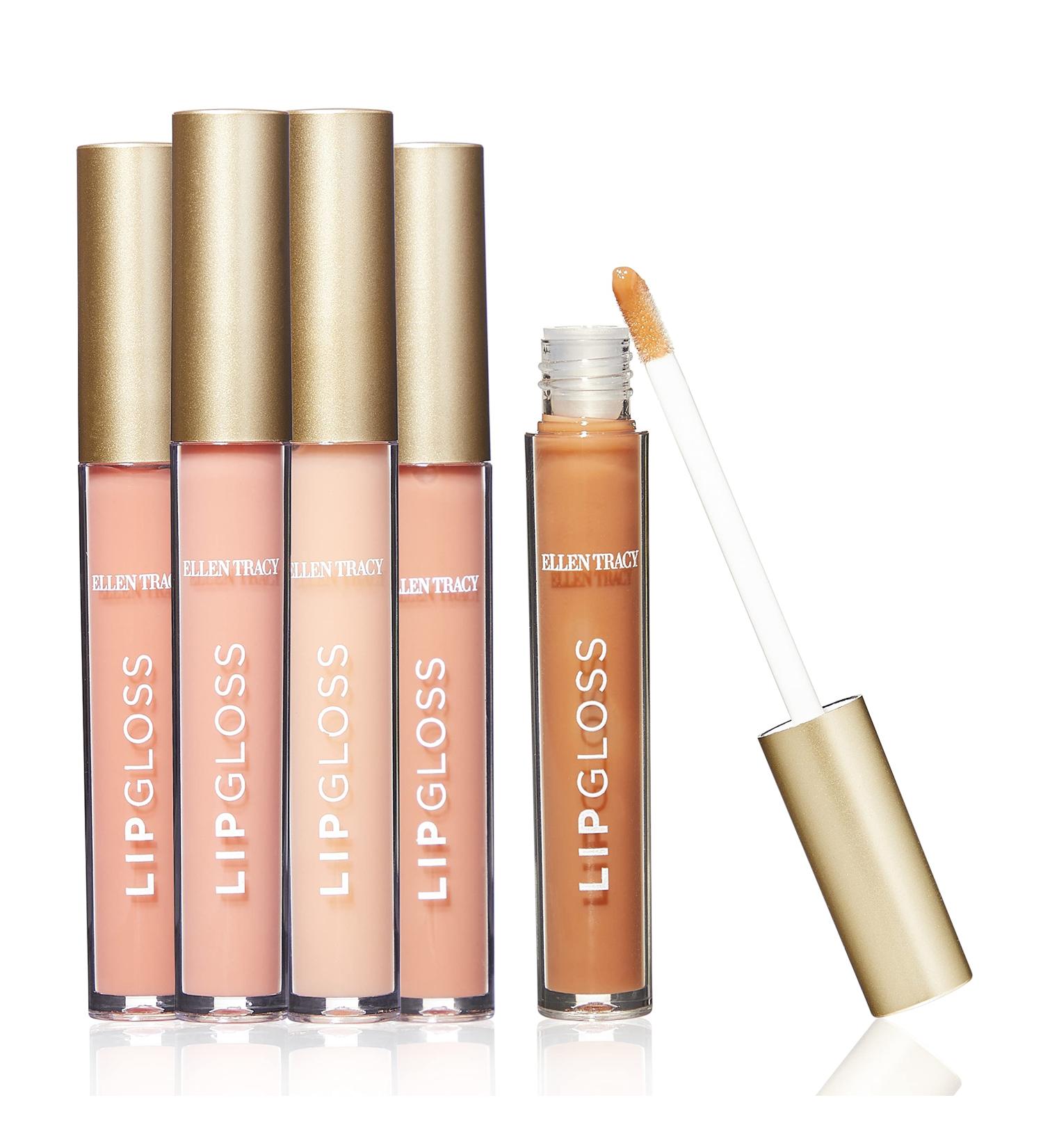 ELLEN TRACY Nude Lip Gloss Collection - 5 Pc. Set of Natural Lip Colors - Buy Online on GoSupps.com