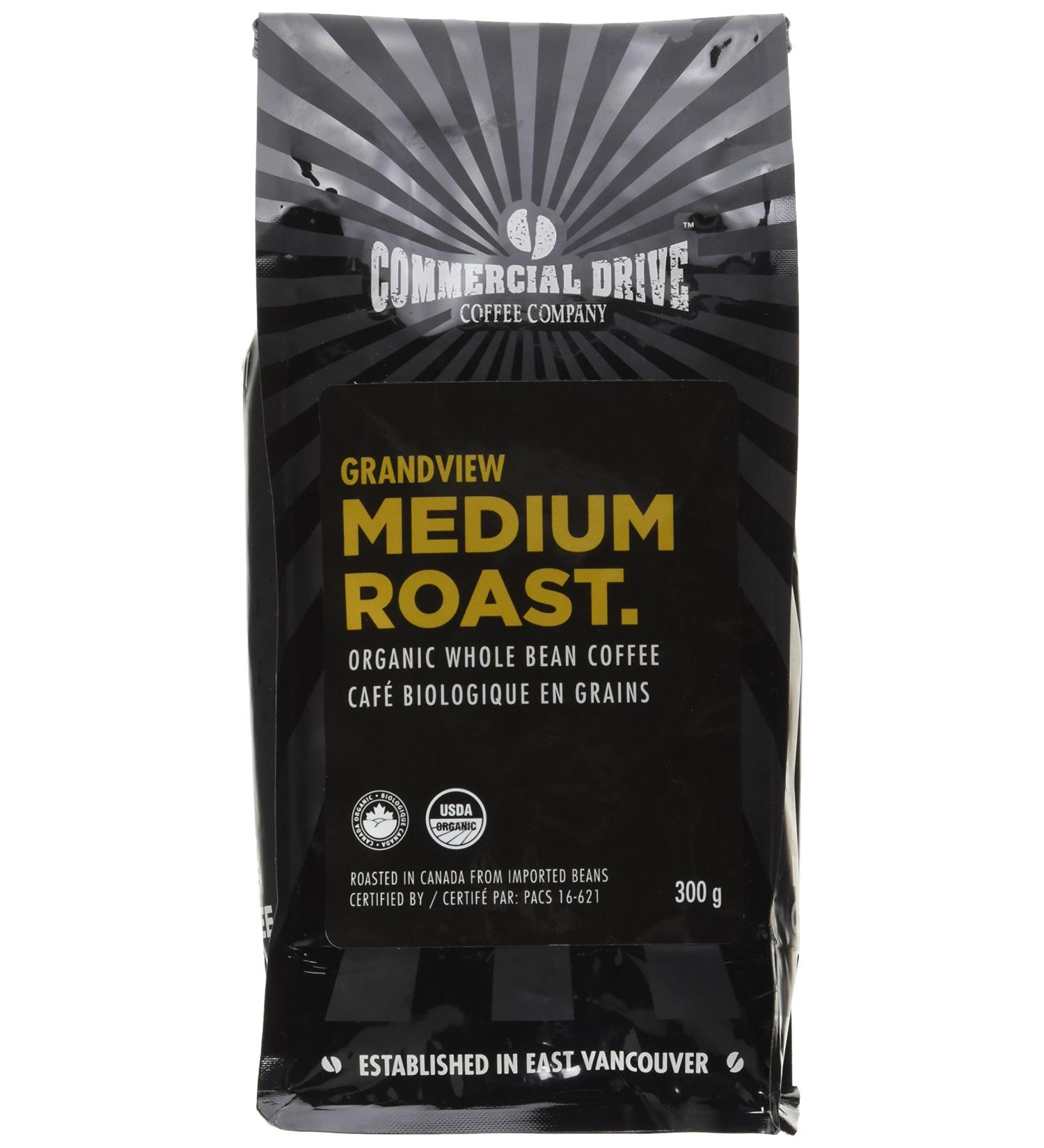 The Commercial Drive Coffee Company Small Batch Organic Medium Roast Whole Bean Coffee 300g - Buy Online on GoSupps.com