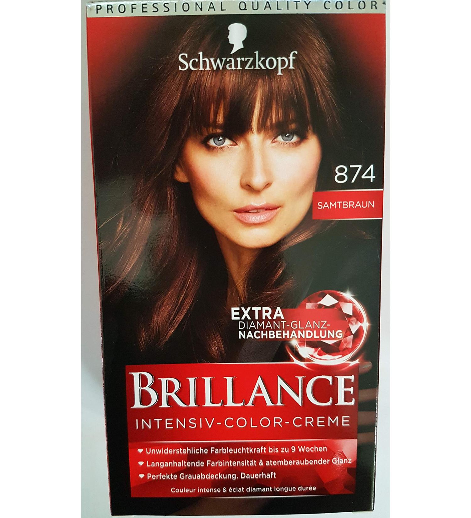 Schwarzkopf - Intense Shine Coloring Cream - 874 Velvet Brown