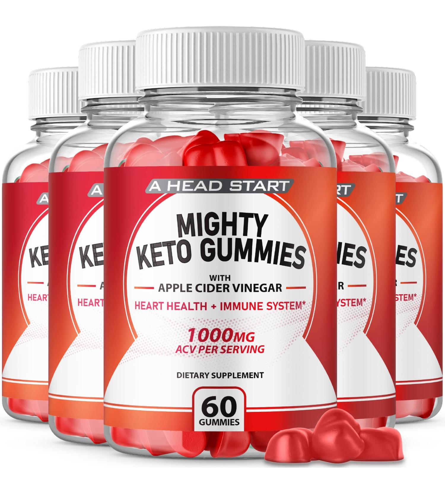 IDEAL PERFORMANCE (5 Pack) Mighty Keto Gummies Mighty Keto ACV Gummies (300 Gummies)
