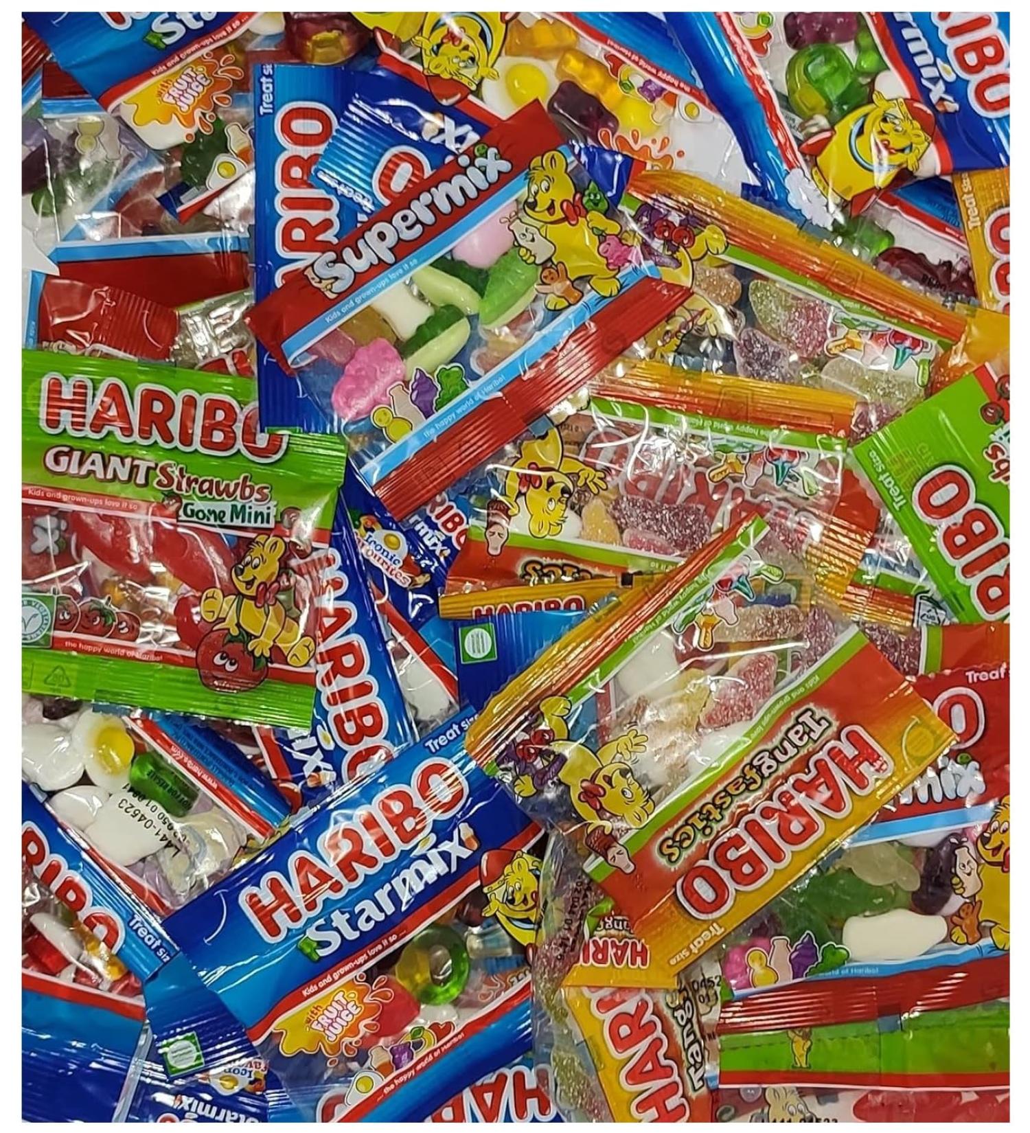 40 Pcs Haribo Bulk Mini Sweets Bag Gift Hamper for Kids Or Adults | In variety Of Tangfastics Starmix Giant Strawbs Supermix | Party Sweets For Any Ocassion - Buy Online on GoSupps.com