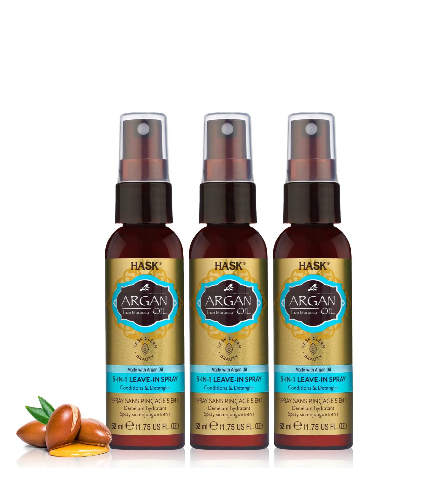 Buy HASK Repairing Argan Oil 5-in-1 Leave In Conditioner Spray - Travel Set for All Hair Types | Color Safe Gluten Free Sulfate & Paraben Free - Buy Online on GoSupps.com