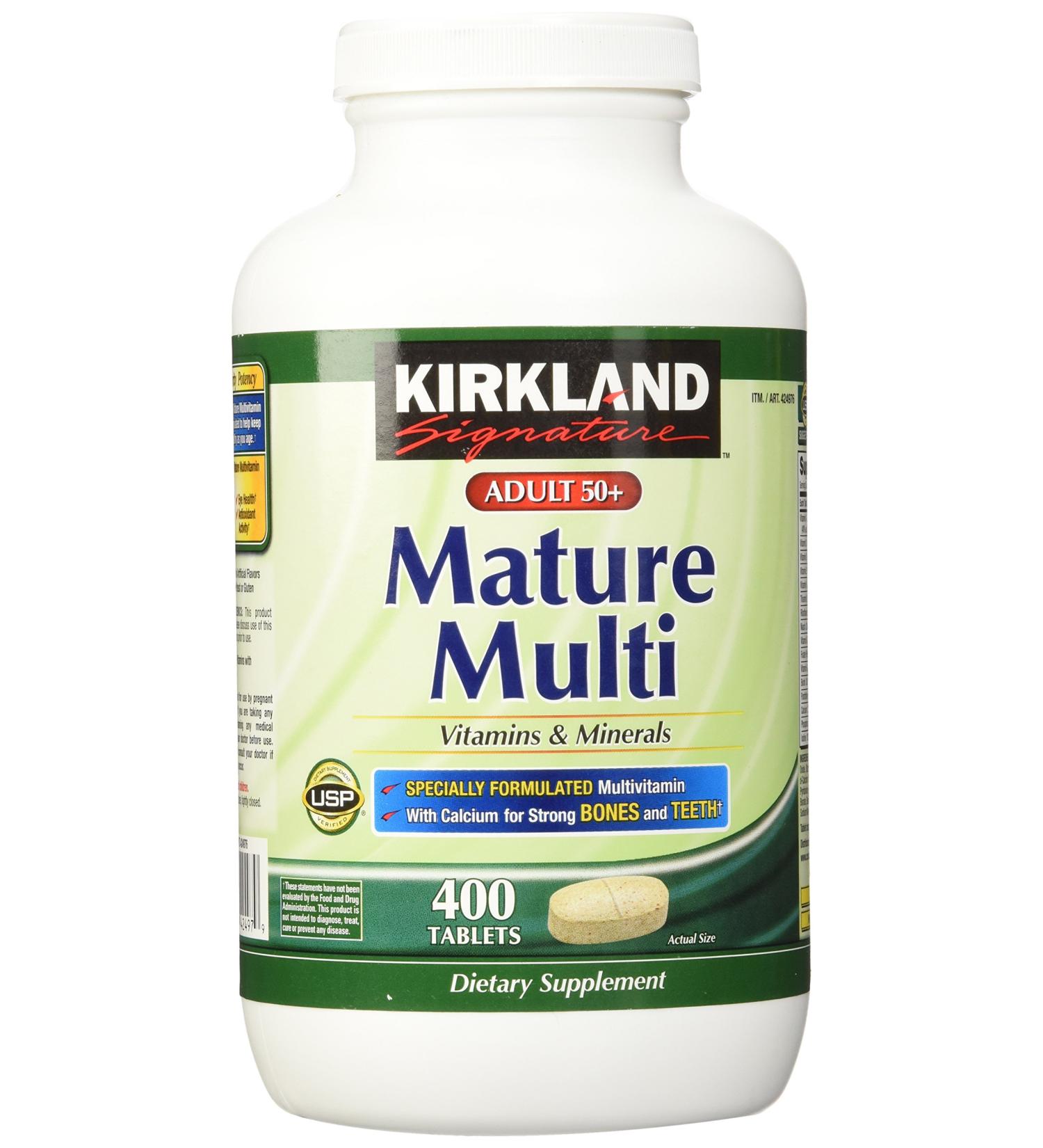 Kirkland Signature Mature Adult Multi Vitamin Tablets - 400 ct (Pack of 1) - Buy Online on GoSupps.com