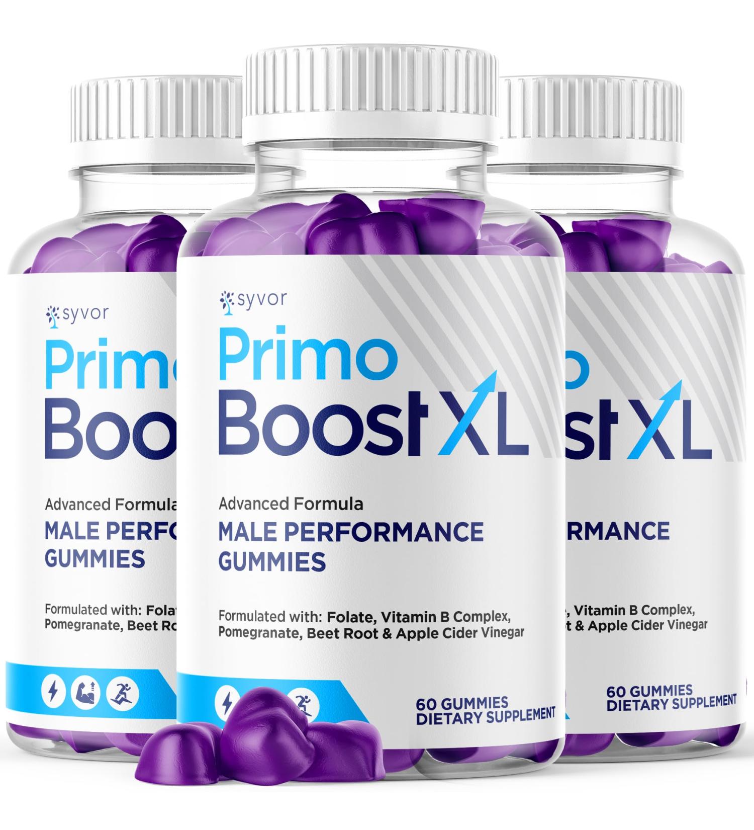 (3 Pack) Primo Boost XL Gummies Official Primo Boost XL Gummys with All Natural Ingredients Advanced PrimoBoost Health & Wellness Formula with Max Strength Active Lifestyle Vitamins (180 Gummies) - Buy Online on GoSupps.com