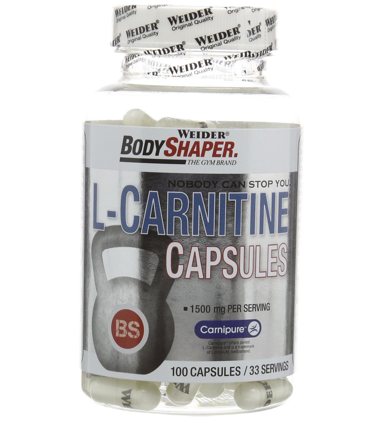 Weider L-Carnitine Capsules - Essential Amino Acid for Energy Boost and Fat Burning - Buy Online on GoSupps.com