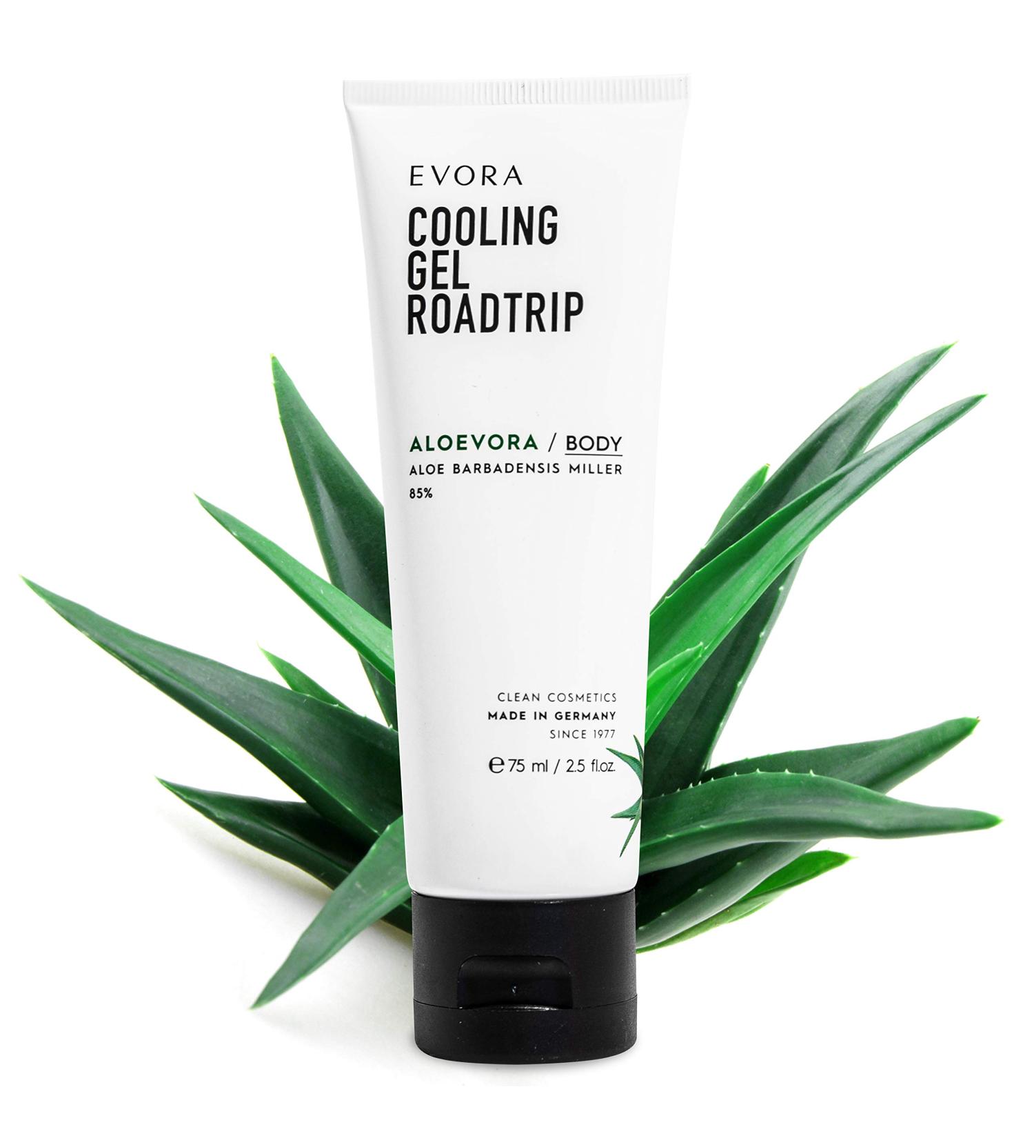 EVORA Aloevora Cooling Gel - Soothing Aloe Vera After Sun Skin Care with Panthenol - 75ml | International Shipping - Buy Online on GoSupps.com