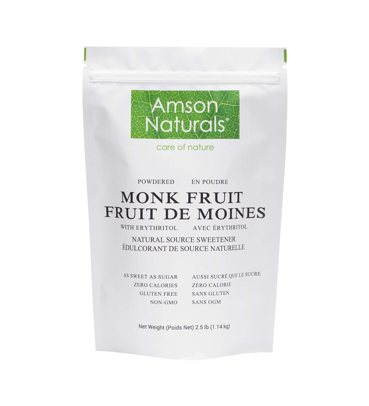 Monk Fruit Sweetener with Erythritol 2.5 lb / 1.14 Kg / 40 oz (Powdered) - 1:1 Sugar Substitute Natural Tabletop Sweetener No Calorie Non-GMO Gluten Free. 1.14 kg (Pack of 1) - Buy Online on GoSupps.com