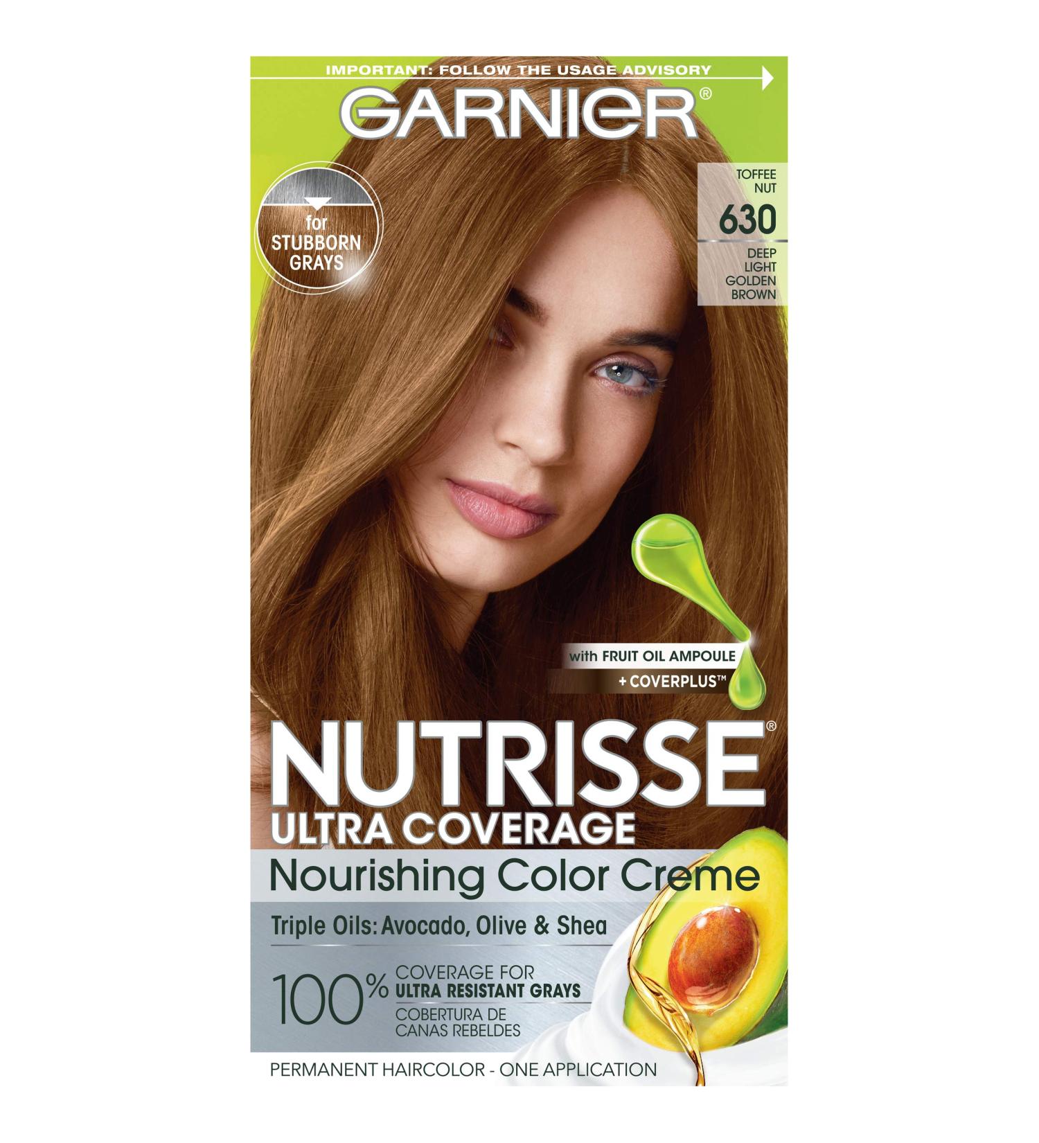 Garnier Nutrisse Ultra Coverage 630 Deep Light Golden Brown Hair Color - Toffee Nut | Permanent Dye - 1 Count - Buy Online on GoSupps.com