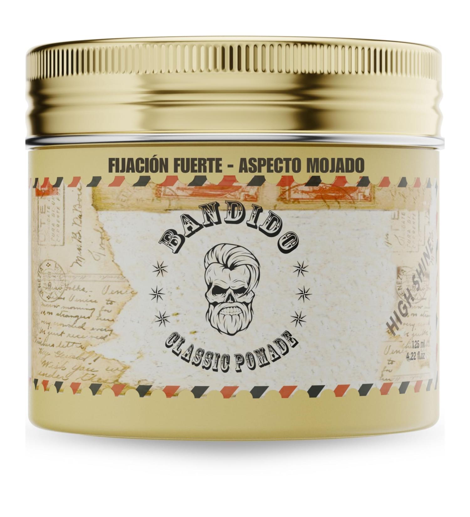  Bandido Bandido Classic Pomade 125 ml Water-Based Men's Hair Wax Strong Hold & Reshapable Wet Look Gloss Finish Easy to Wash - Buy Online on GoSupps.com