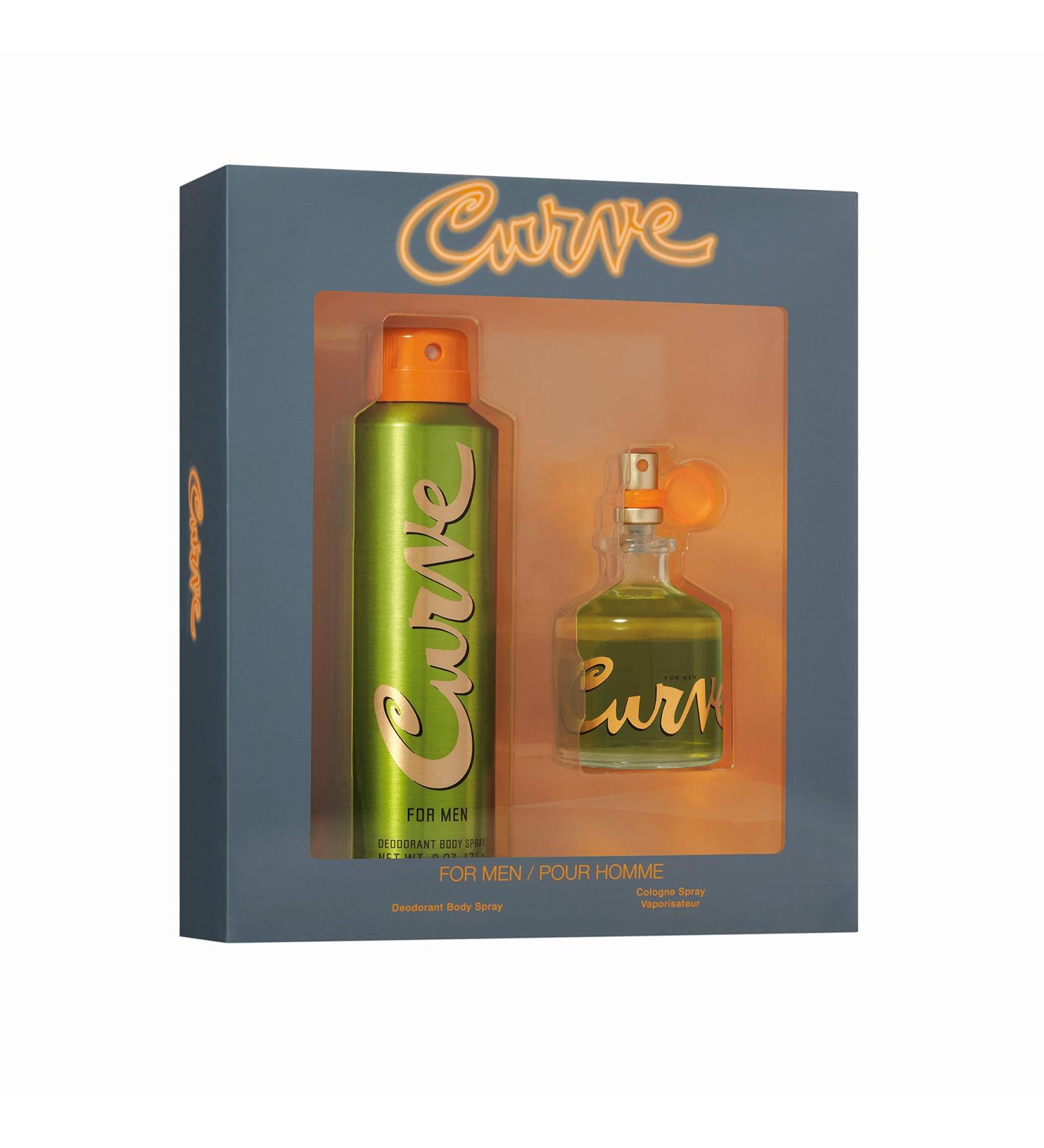 Curve for Men Men's Fragrance 2 Piece Gift Set 2.5 fl. oz. Eau de Cologne and 6.0 oz Deodorant Spray 1.25 Fl Oz (Pack of 2) EDC cologne2 Piece Gift Set - Buy Online on GoSupps.com
