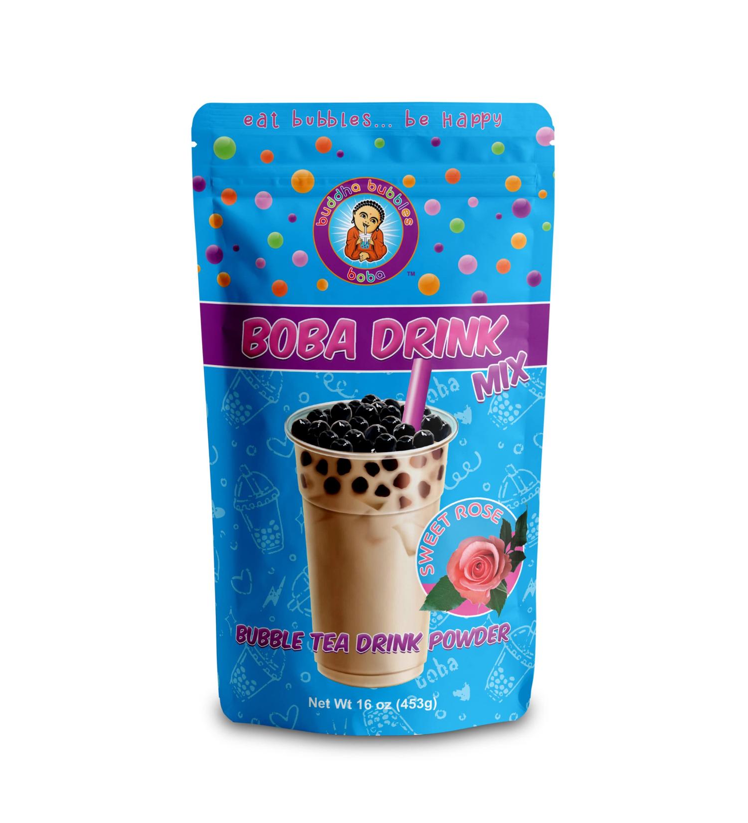 SWEET ROSE Boba Tea Mix Powder - 1lb (453g) by Buddha Bubbles Boba - Buy Online on GoSupps.com