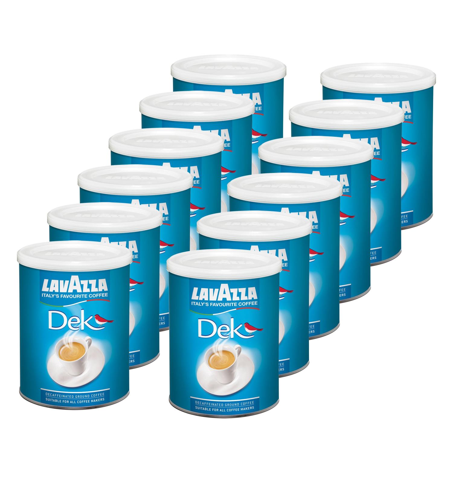  Lavazza Lavazza Caf DEK Decaf Espresso Ground Decaffeinated Coffee Beans Boxed 12 x 250g - Buy Online on GoSupps.com