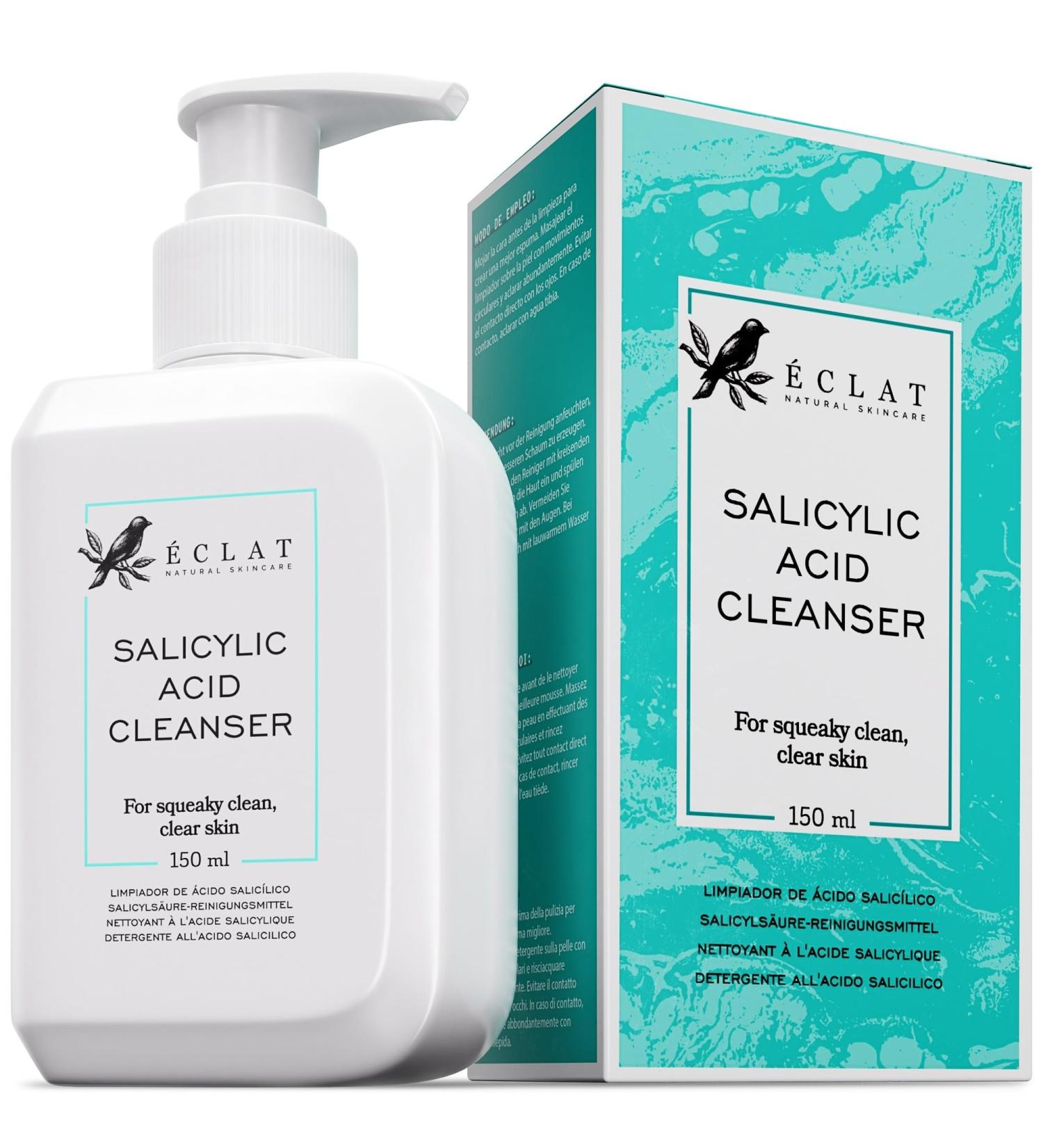 Salicylic Acid Acne Face Cleanser with Niacinamide & Green Tea - 150ml - For All Skin Types - Buy Online on GoSupps.com
