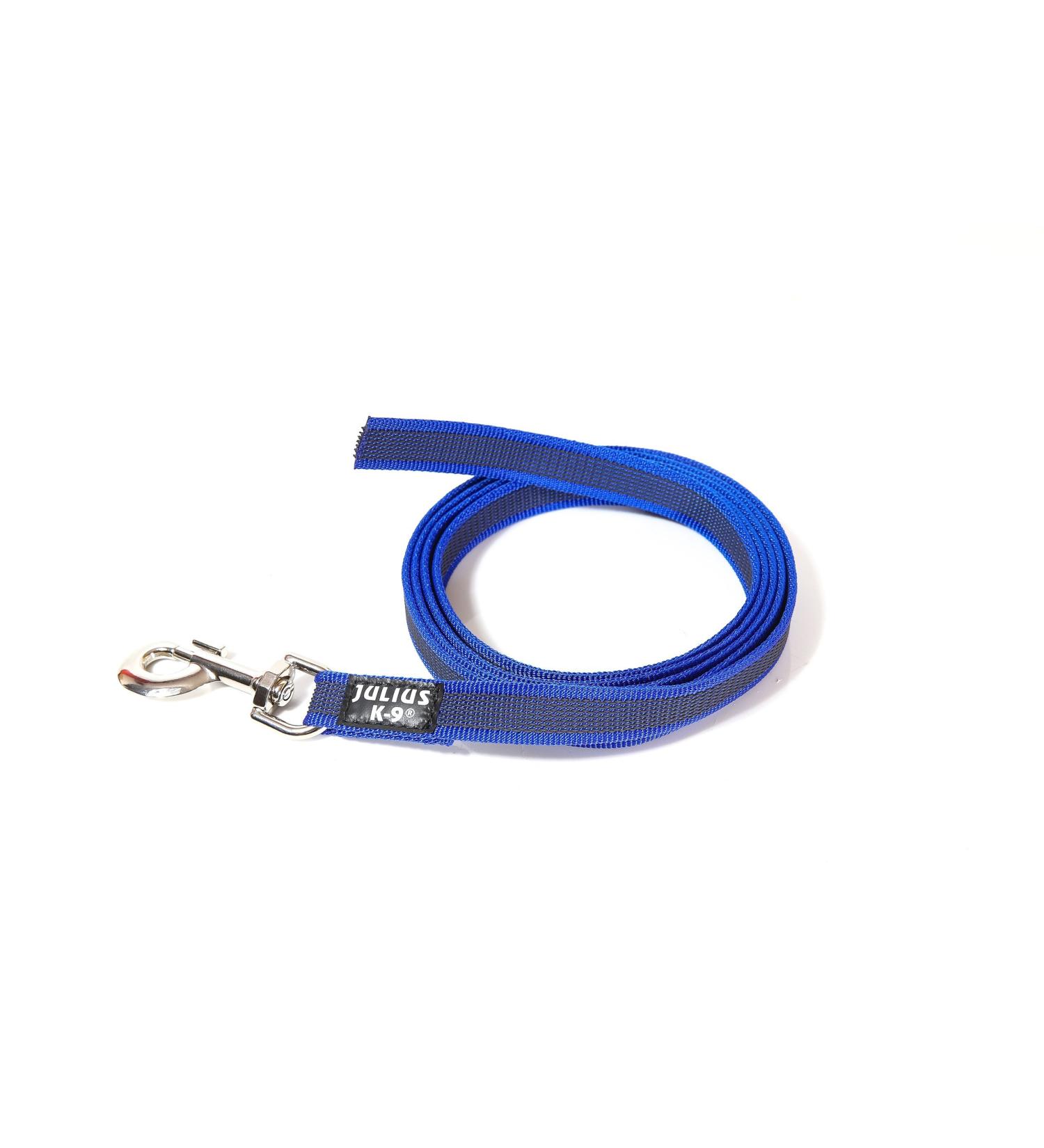 IDC Color & Gray rubberized leash 20 mm x 2 m without loop blue-grey Blue-grey 20 mm x 2 m (without loop)