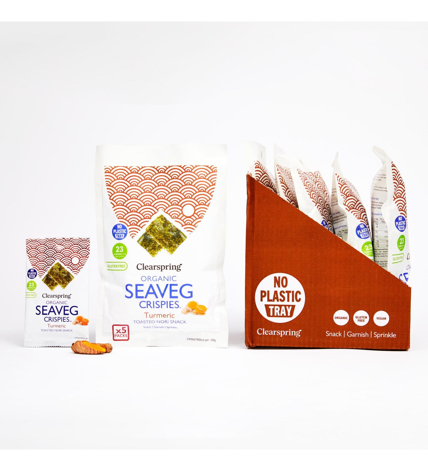 Clearspring Organic Seaveg Crispies Multipack (6 Turmeric) - Buy Online on GoSupps.com