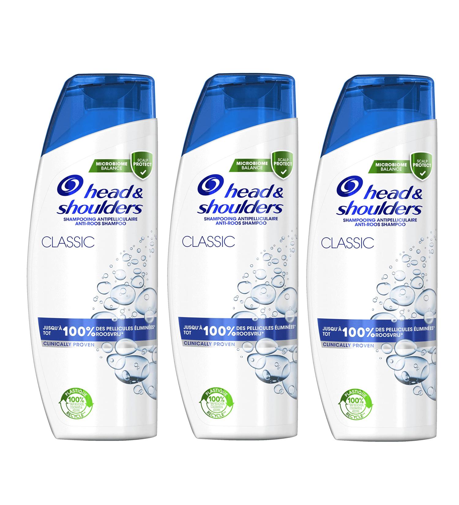 Head & Shoulders Classic Anti-Dandruff Shampoo Up to 100% Dandruff Control Clinically Proven Dermatologically Tested 3x500ml - Buy Online on GoSupps.com