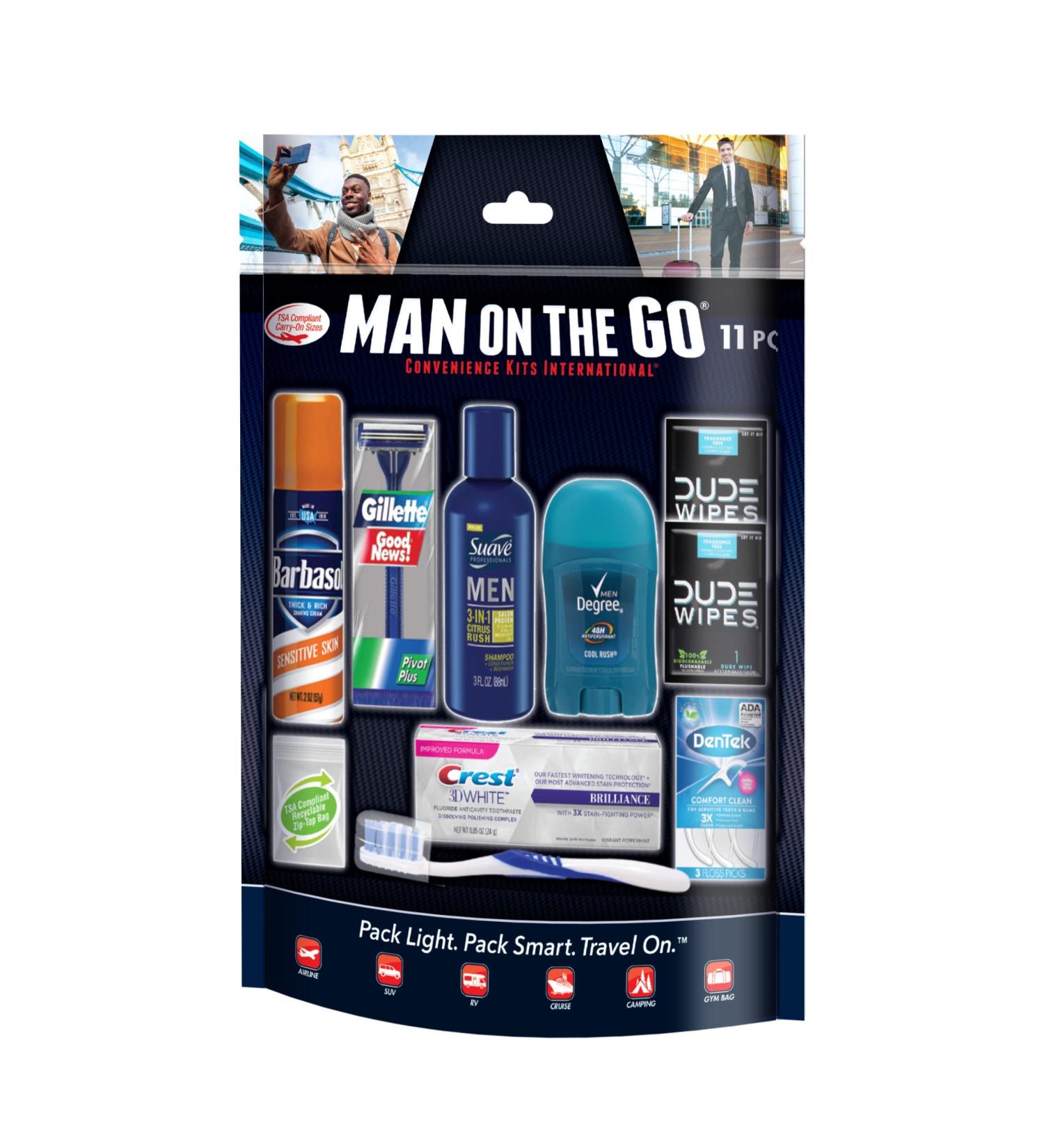 Convenience Kits Men's 10-Piece Grooming and Oral Care Travel Kit (Pack of 6) - Travel Size Essentials - Buy Online on GoSupps.com